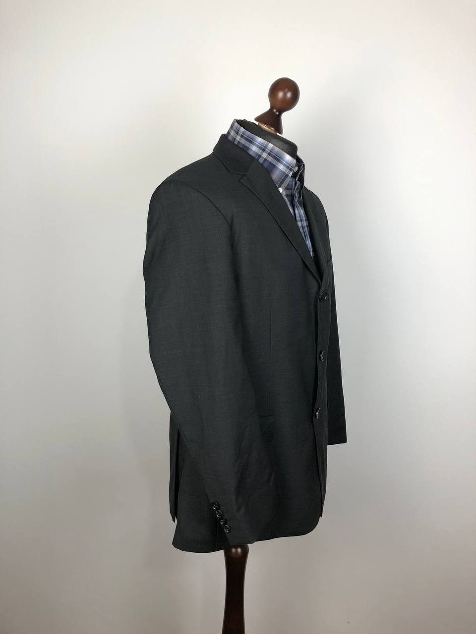 Hugo Boss HUGO BOSS Classic Wool Blazer Jacket Gray Size 44R - 5 Thumbnail