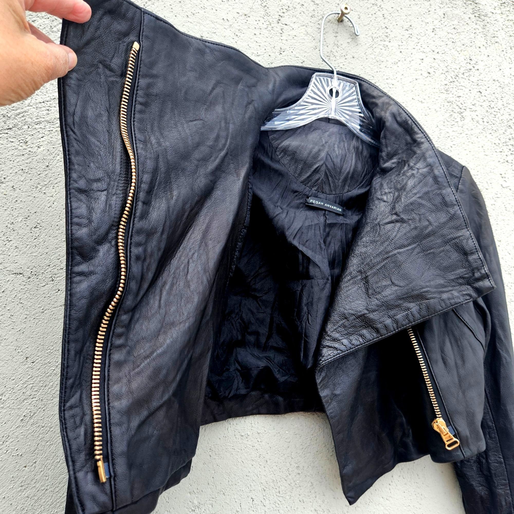 Other Vintage Pegah Anvarian Black Lambskin Leather Cropped Bolero Size S / US 4 / IT 40 - 21 Thumbnail