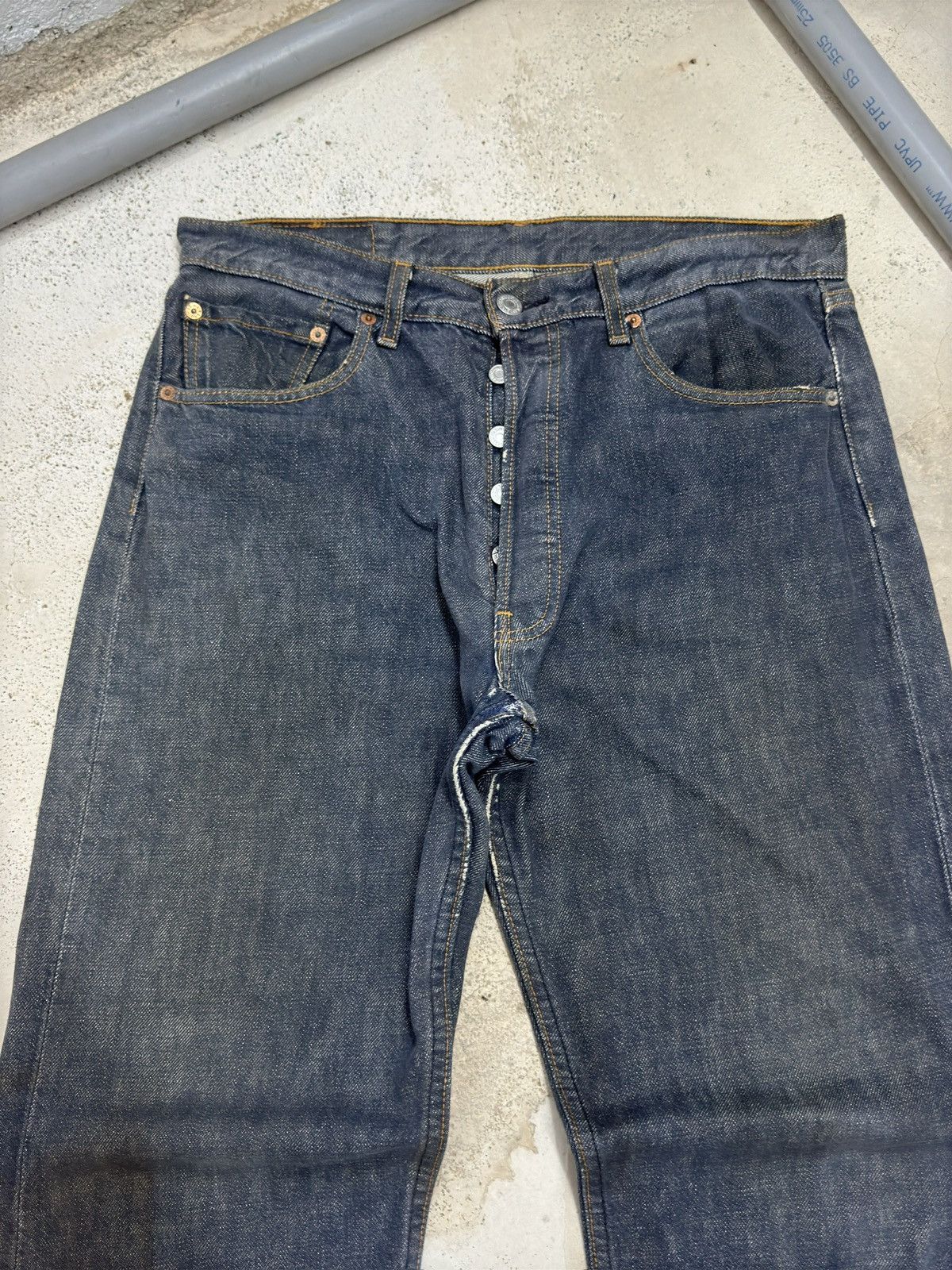 Levi's Vintage Levi’s 501 Rusty Mud Wash Distressed Jeans Size US 31 - 3 Thumbnail