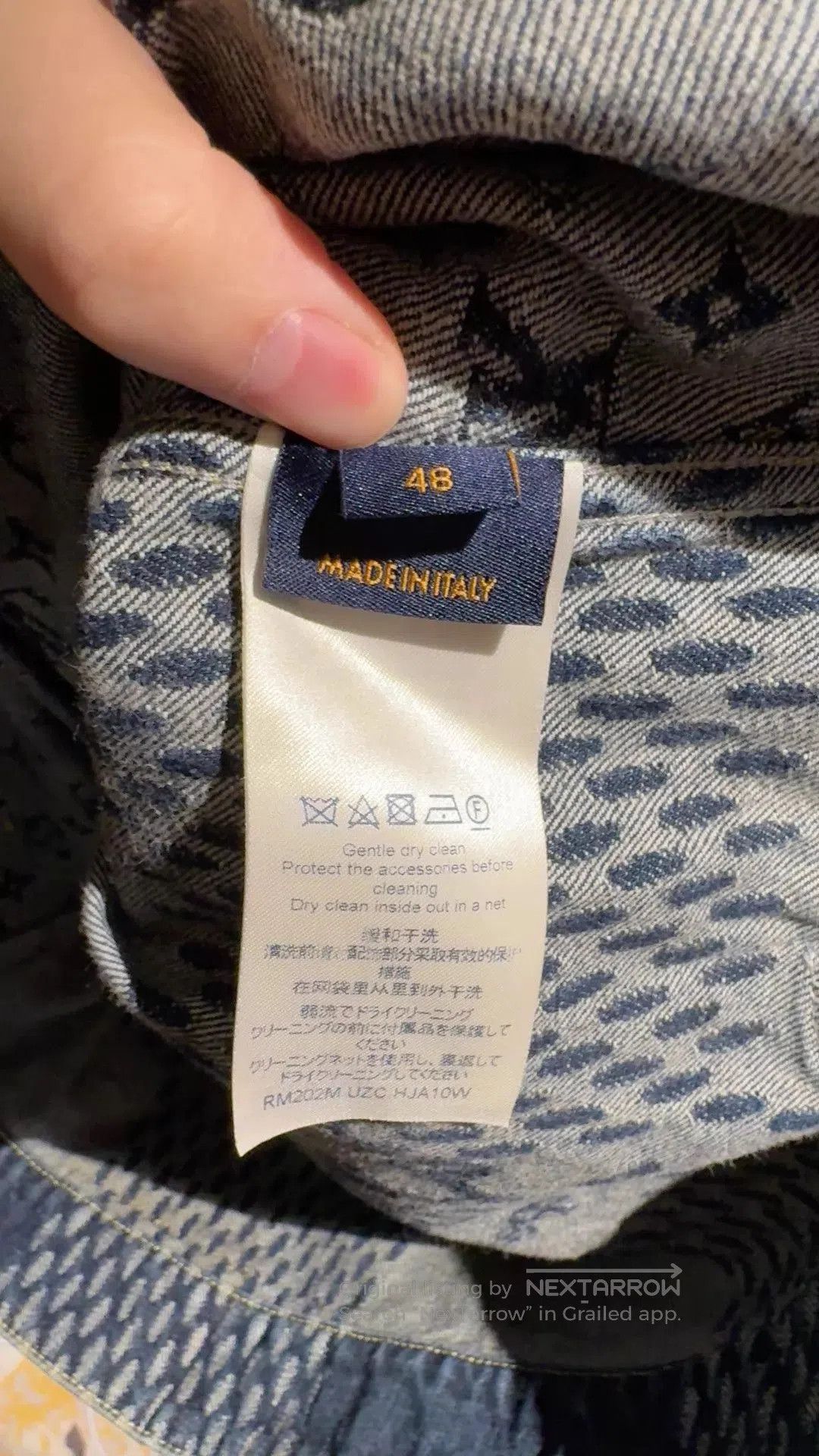 Louis Vuitton Blue Denim Jacket with Pattern - Size M. Size US M / EU 48-50 / 2 - 2 Thumbnail
