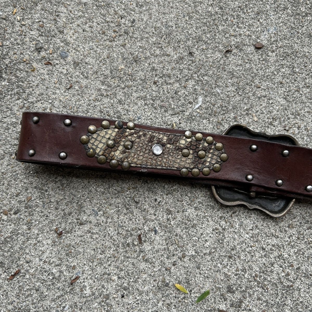 Vintage Vintage studded leather belt (Kapital Style) Size ONE SIZE - 7 Thumbnail