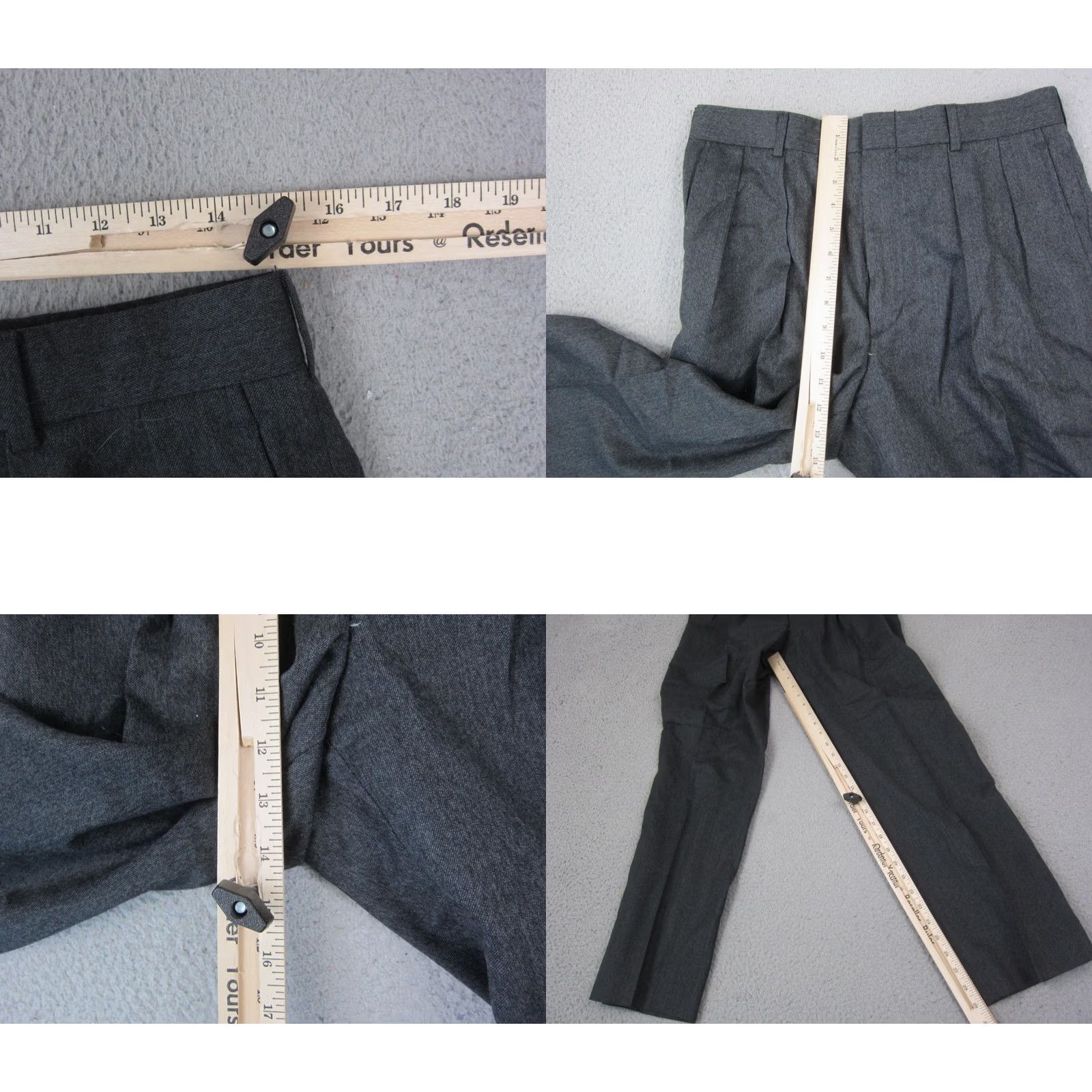 Lands' End VINTAGE Lands End Dress Pants Mens 32x29 Gray 100% Wool Regular Made in USA Size US 32 / EU 48 - 8 Thumbnail