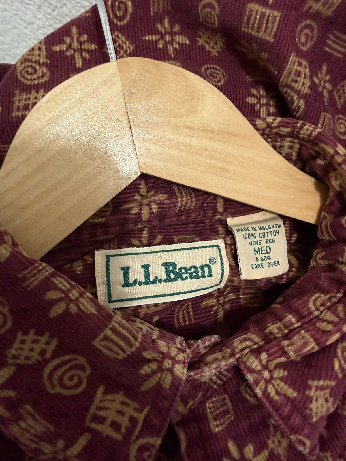L.L. Bean LL BEAN CORDUROY BUTTON UP T SHIRT 1980’s Size US M / EU 48-50 / 2 - 6 Thumbnail