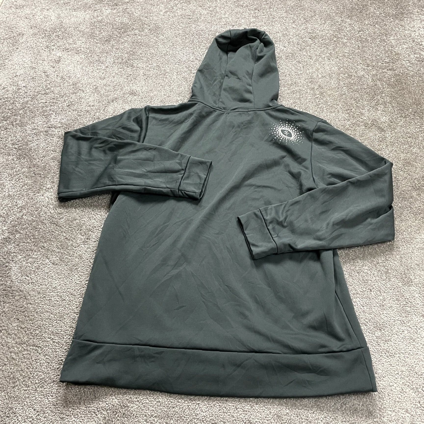 CHOCOOLATE Chocolate Hoodie Womens Large Gray Pullover Sweatshirt Fleece Logo Sports Running & Walking Size L / US 10 / IT 46 - 2 Thumbnail