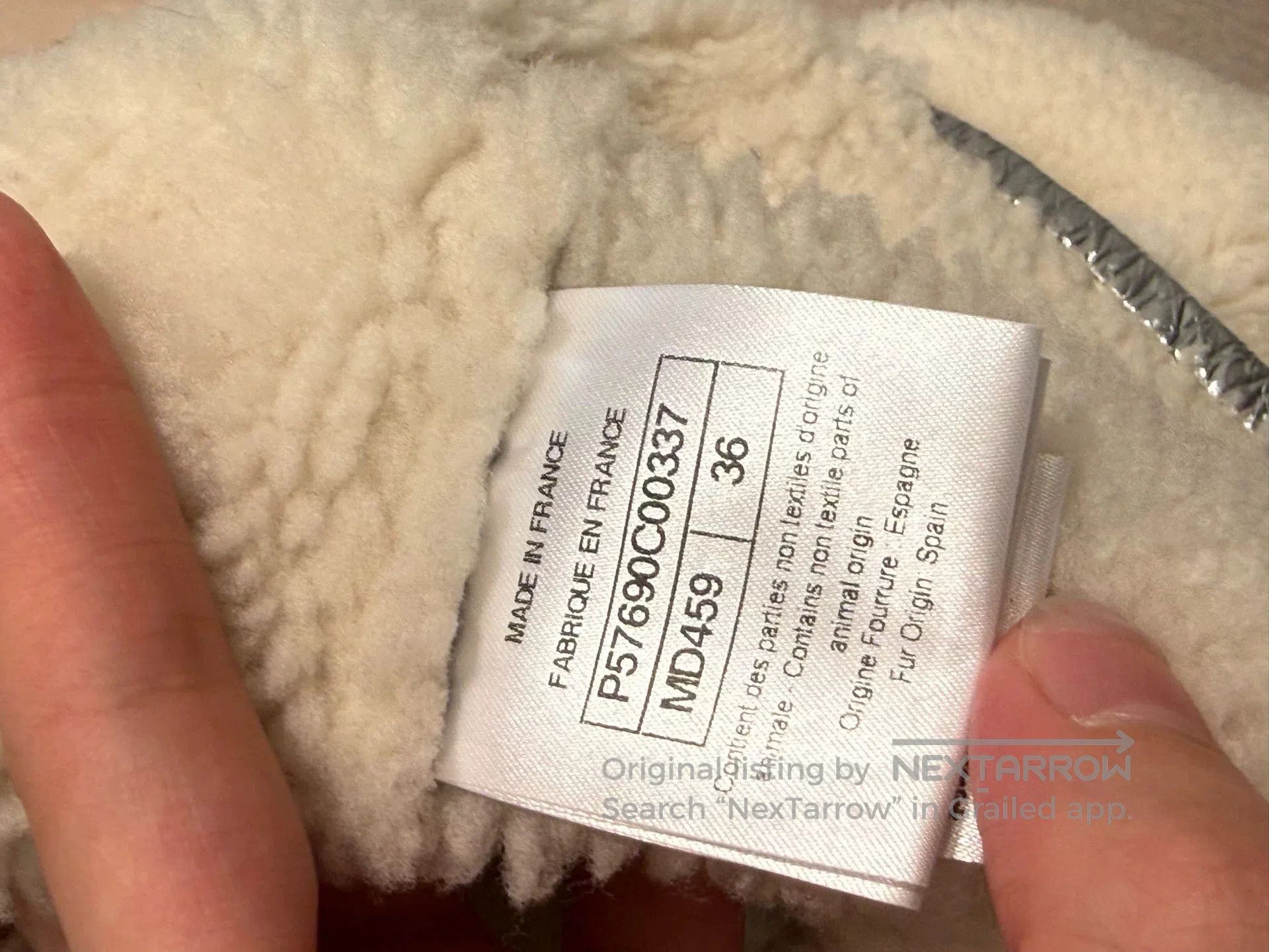 Chanel Chanel 17K Lamb Wool Coat. Size XS / US 0-2 / IT 36-38 - 3 Thumbnail