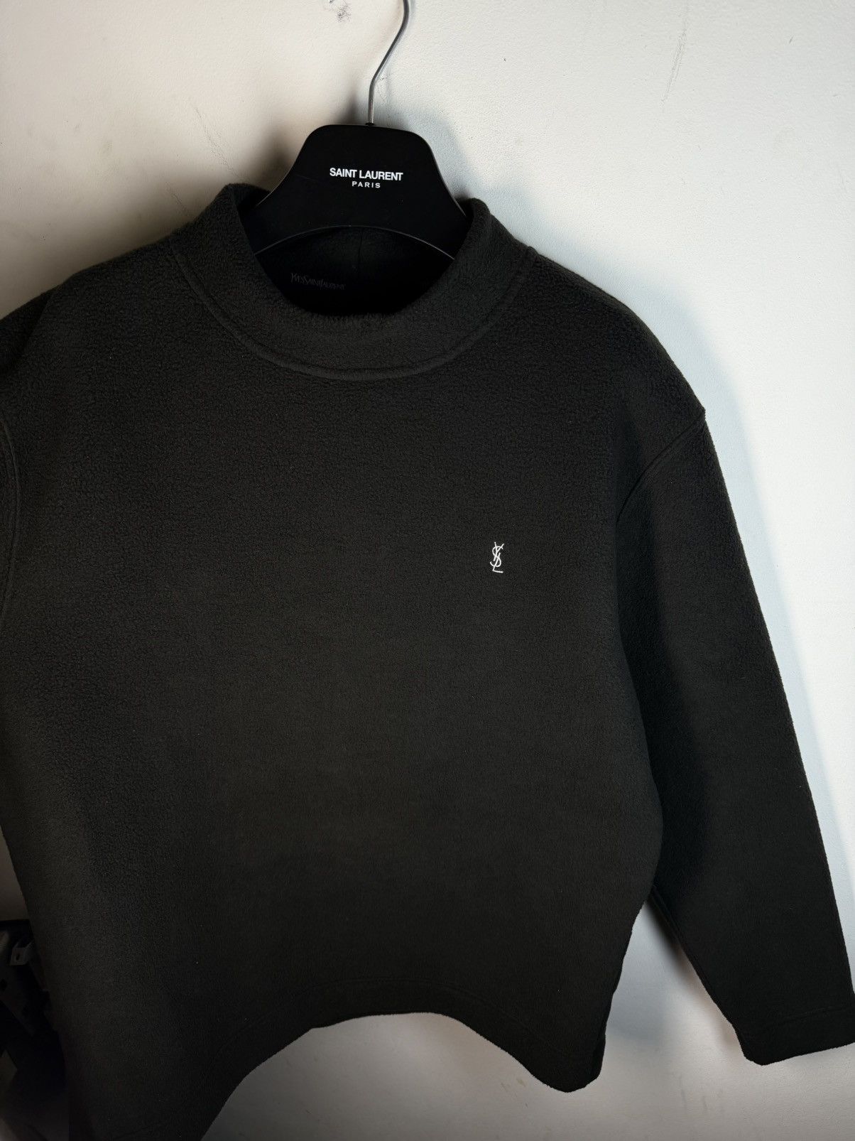 Yves Saint Laurent Fleece YSL Sweatshirt Black Turtleneck Soft Vintage Sweater Size US M / EU 48-50 / 2 - 16 Thumbnail