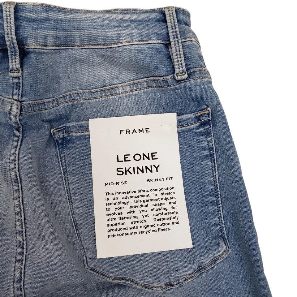 Frame NWT FRAME Le One Skinny Cropped Jeans Organic Cotton Stretch Size 26" / US 2 / IT 38 - 8 Thumbnail