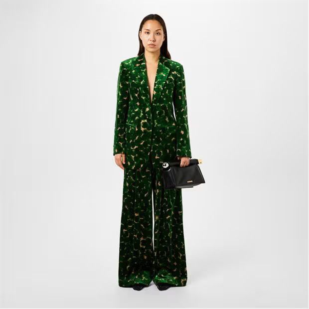 Dries Van Noten o1g2r1mq1024 Polka Dot Single Breasted Blazer in Green Size XS / US 0-2 / IT 36-38 - 6 Thumbnail
