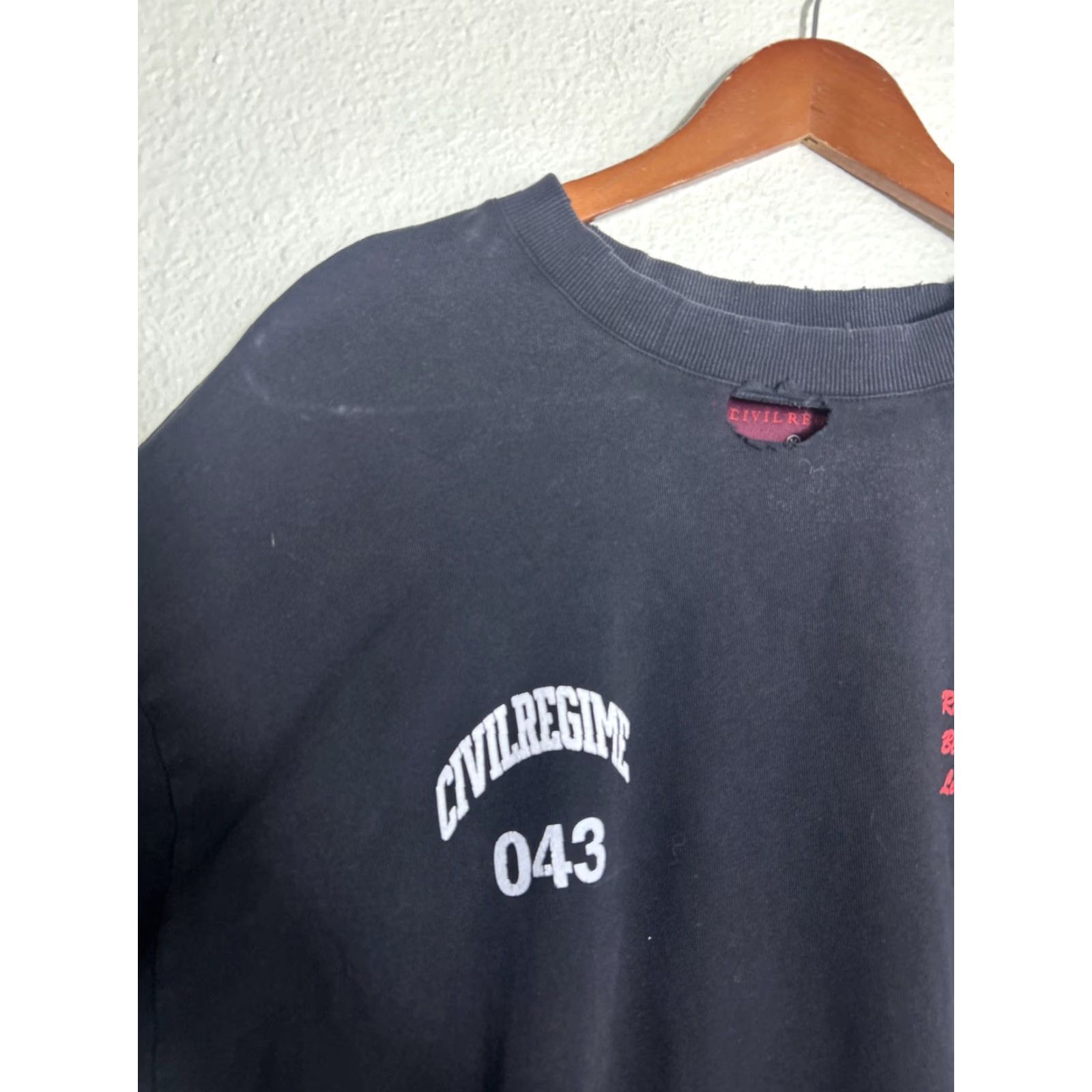 Vintage Civil Regime T-Shirt Mens Size M Black Crew Neck Short Sleeves Eternal Flames Rebel Shirt Size US M / EU 48-50 / 2 - 3 Thumbnail
