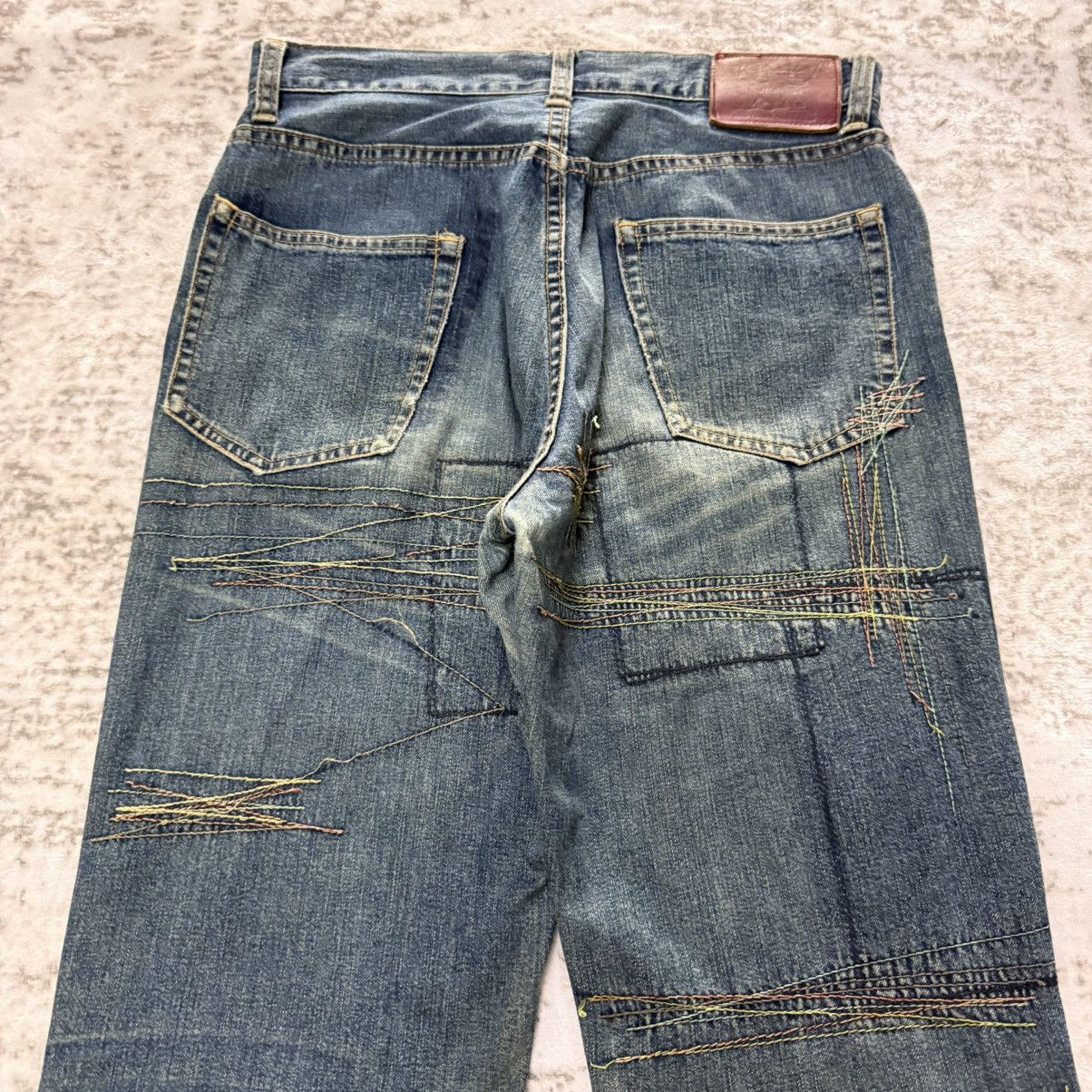 Hysteric Glamour Hysteric Glamour Boro Repaired Details Studded Flared Jeans Size US 29 - 6 Thumbnail