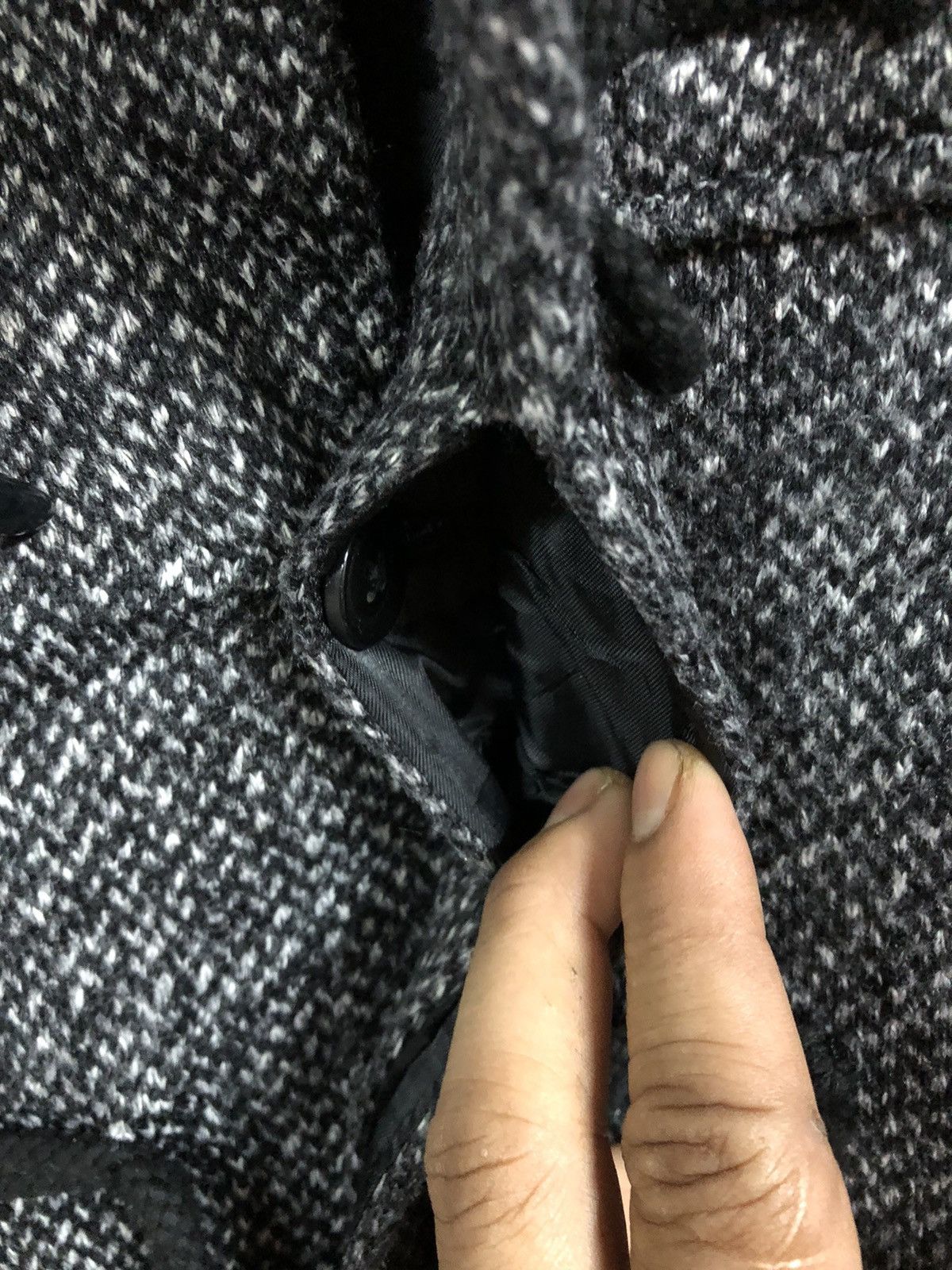 Designer × Japanese Brand × Takeo Kikuchi Vintage Y2K Takeo Kukichi Duffle Wool Hoodie JAPAN Size S / US 4 / IT 40 - 6 Thumbnail