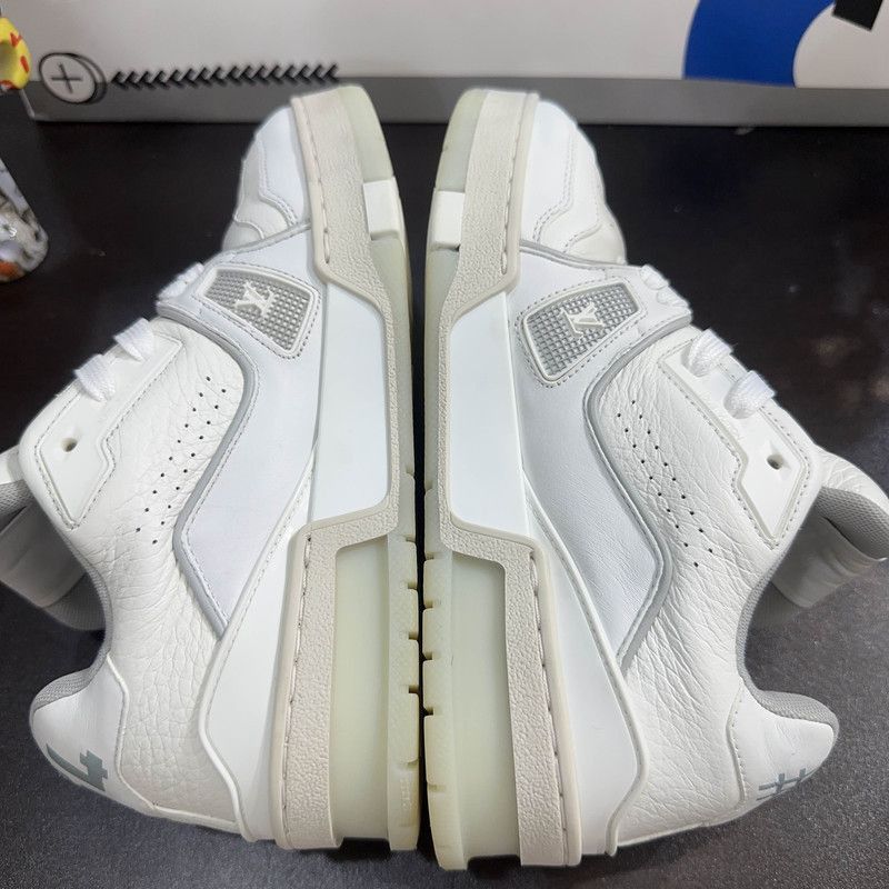 Louis Vuitton Louis Vuitton White Cement Low-Top Trainers -2508 Size US 5.5 / EU 38 - 6 Thumbnail