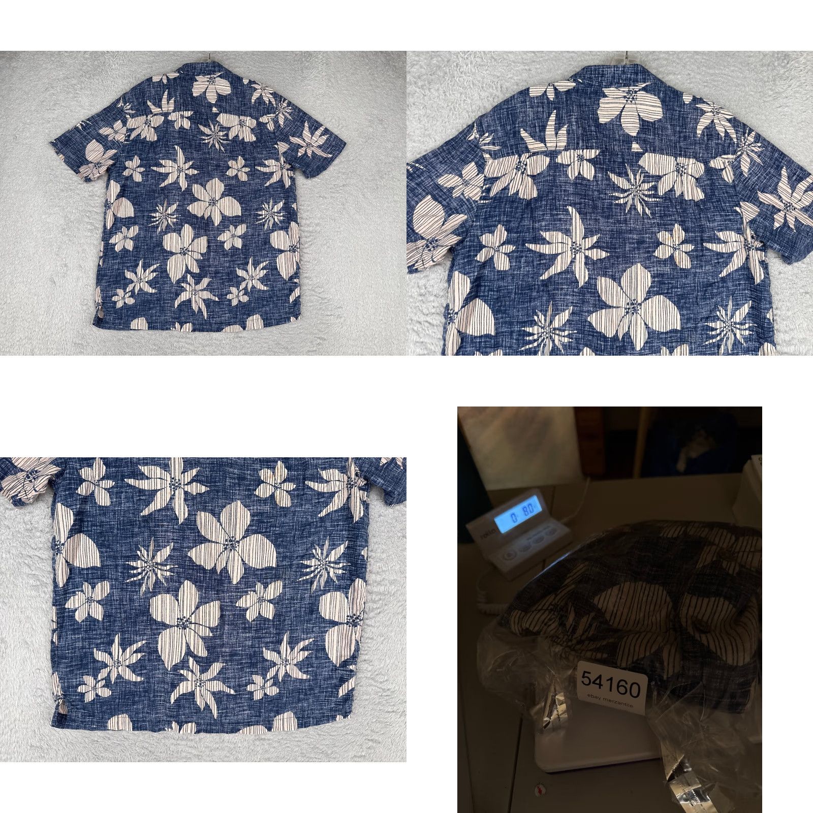 George GEORGE Shirt Men Medium Blue White Floral Button Up 100% Rayon Pocket Hawaiian Vintage No Size US M / EU 48-50 / 2 - 9 Thumbnail