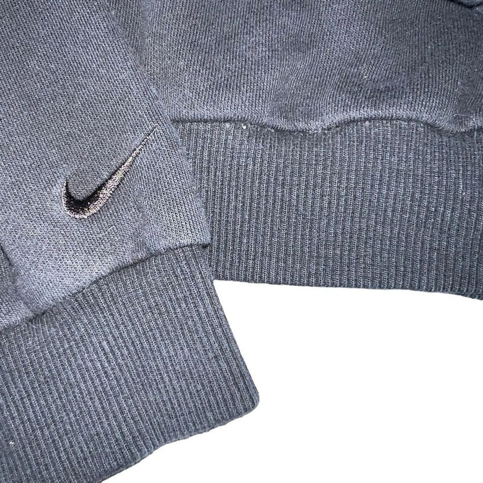 Nike Nike Womens Cropped Pullover Hoodie Black Oval Script Logo Size XS / US 0-2 / IT 36-38 - 4 Thumbnail