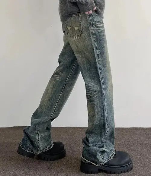 Jean Y2k Vintage Blue Distressed Jeans Size US 30 / EU 46 - 2 Thumbnail