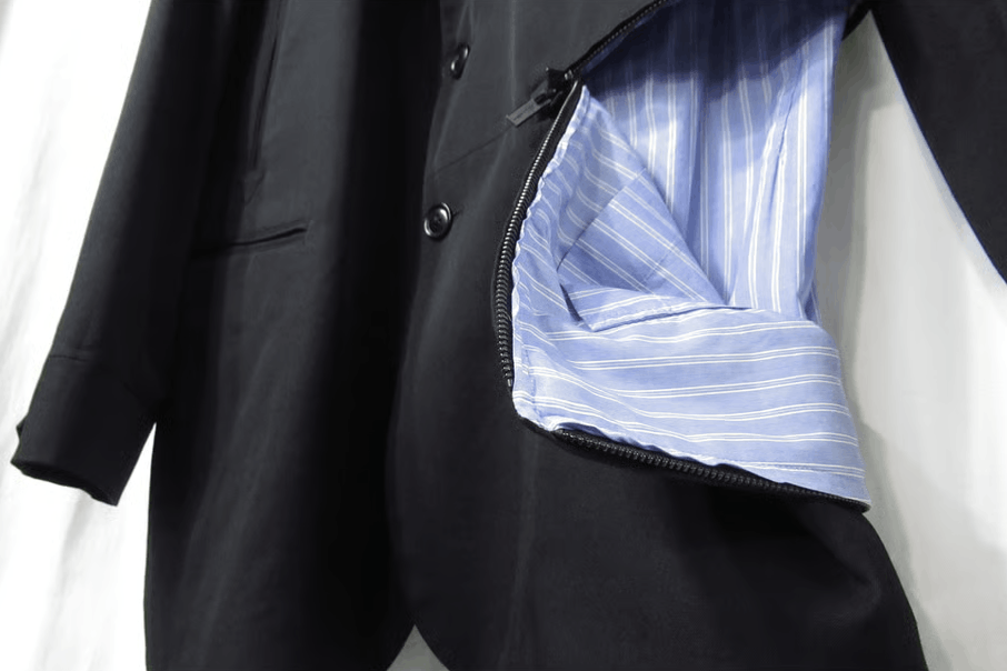 Yohji Yamamoto Yohji Yamamoto Pour Homme - Zipper Tailored Jacket Size US M / EU 48-50 / 2 - 9 Thumbnail