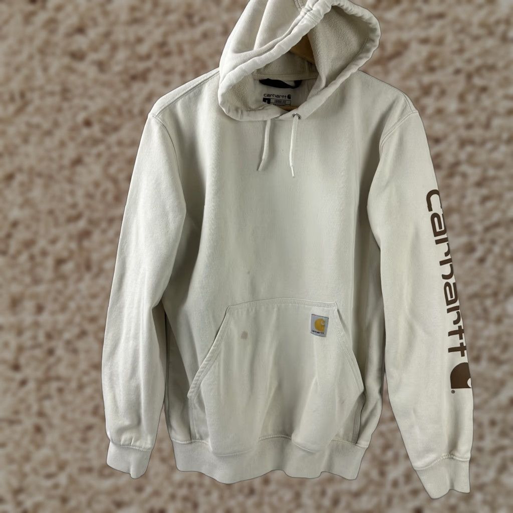 Carhartt Carhartt Gray K288 Men’s Size Small Hoodie Tan sleeve Logo Size US S / EU 44-46 / 1 - 1 Thumbnail