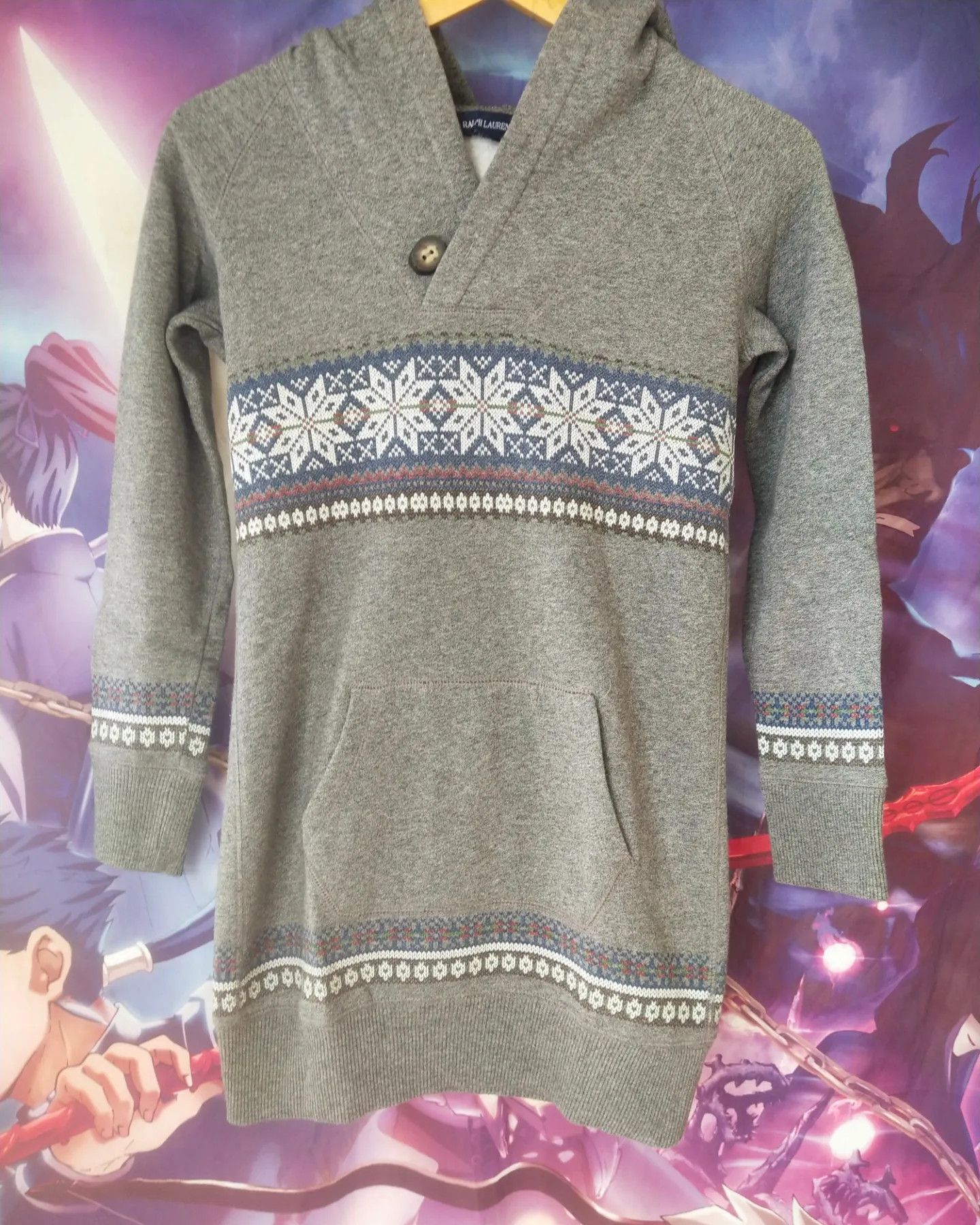 Ralph Lauren Ralph Lauren Fair Isle Hooded Sweatshirt Nordic Pattern Size XS / US 0-2 / IT 36-38 - 1 Thumbnail