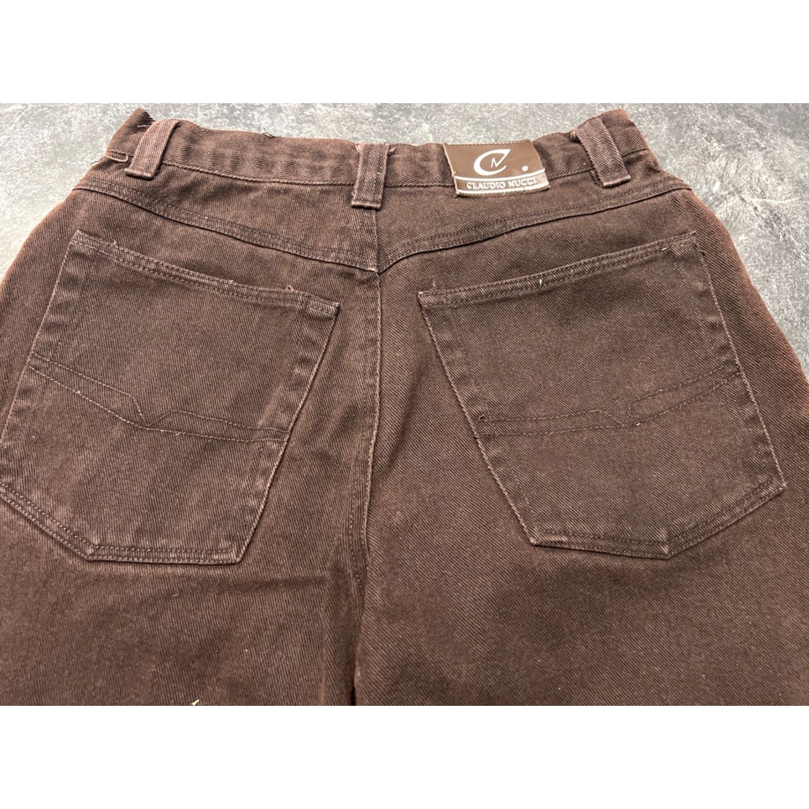 Denime Claudio Nucci Men Classic Straight Jeans Brown Denim 28x28 Regular Mid Rise 5 Pocket Mexico Size US 38 / EU 54 - 3 Thumbnail