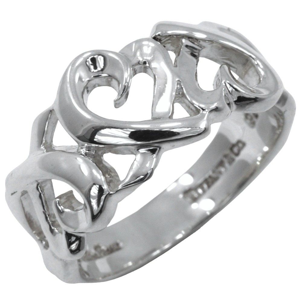 Tiffany & Co. Triple Loving Heart Ring Silver 925
