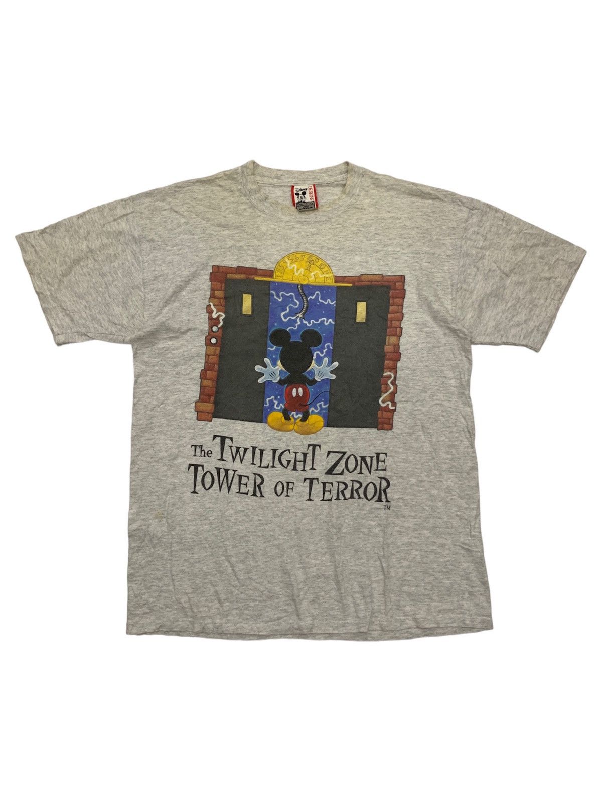 image of Cartoon Network x Disney Vintage 90’S Disney The Twilight Zonetower Of Terror Tshirt in Grey (Size 