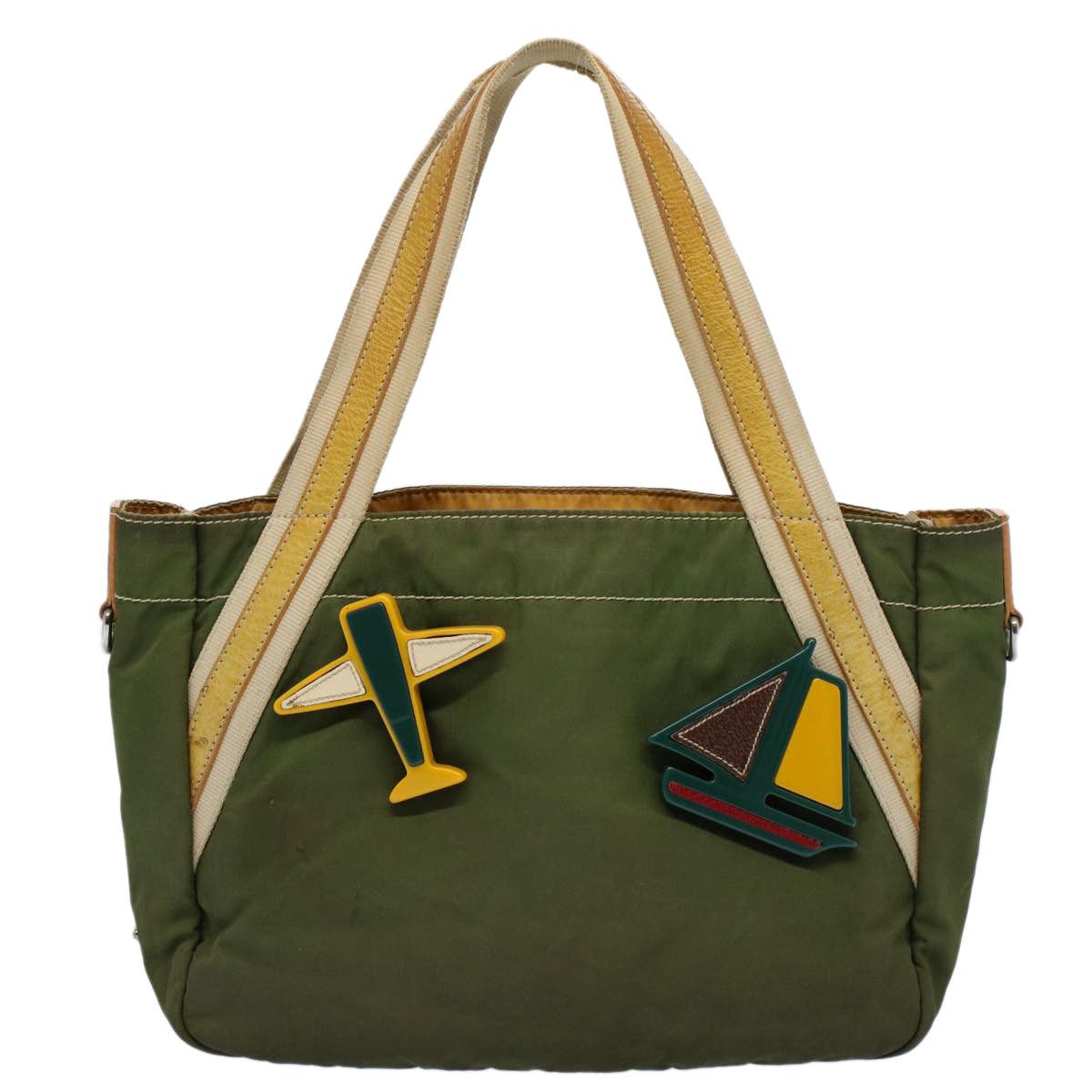 image of Prada Tessuto Tote in Green, Women's