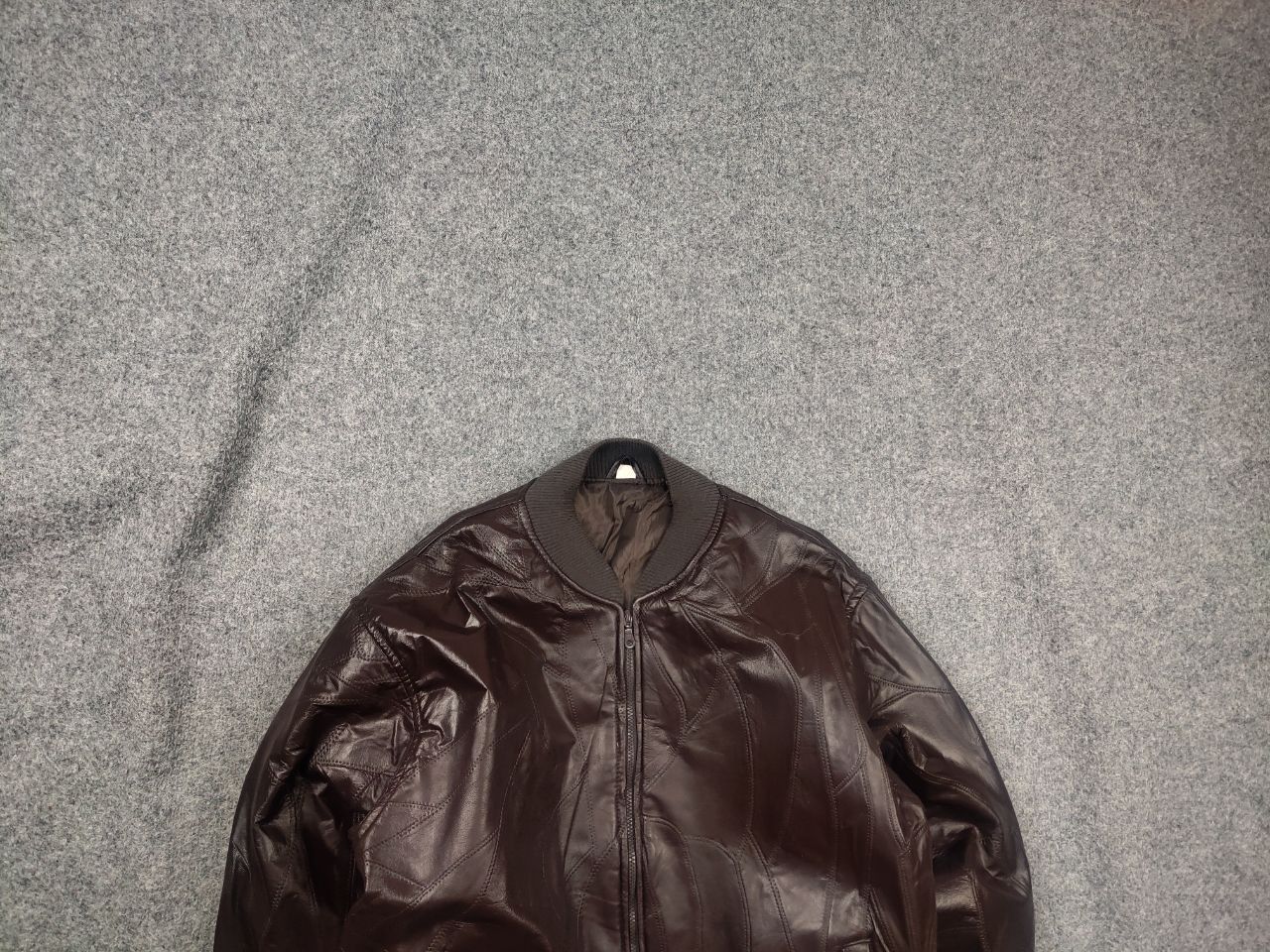 If Six Was Nine Vintage 90's brown patched leather bomber Jacket LGB Rick Size US XL / EU 56 / 4 - 1 Thumbnail