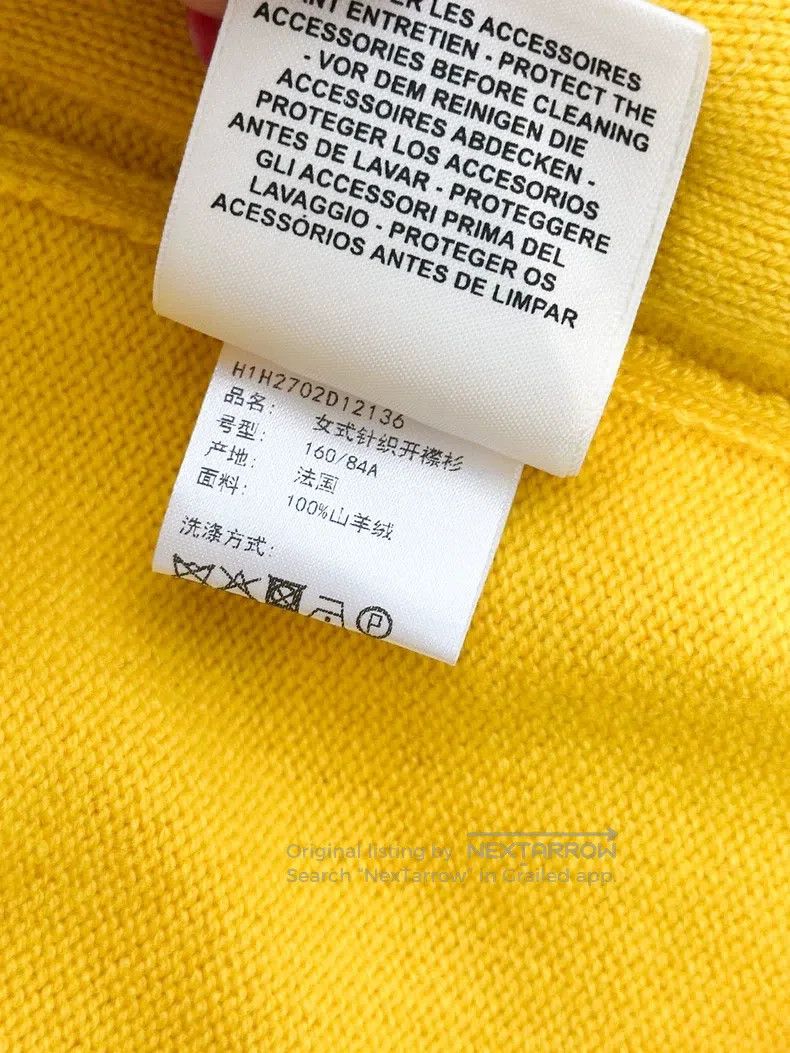 Hermes Hermes Yellow Cashmere Knit Cardigan Jacket Size XS / US 0-2 / IT 36-38 - 6 Thumbnail