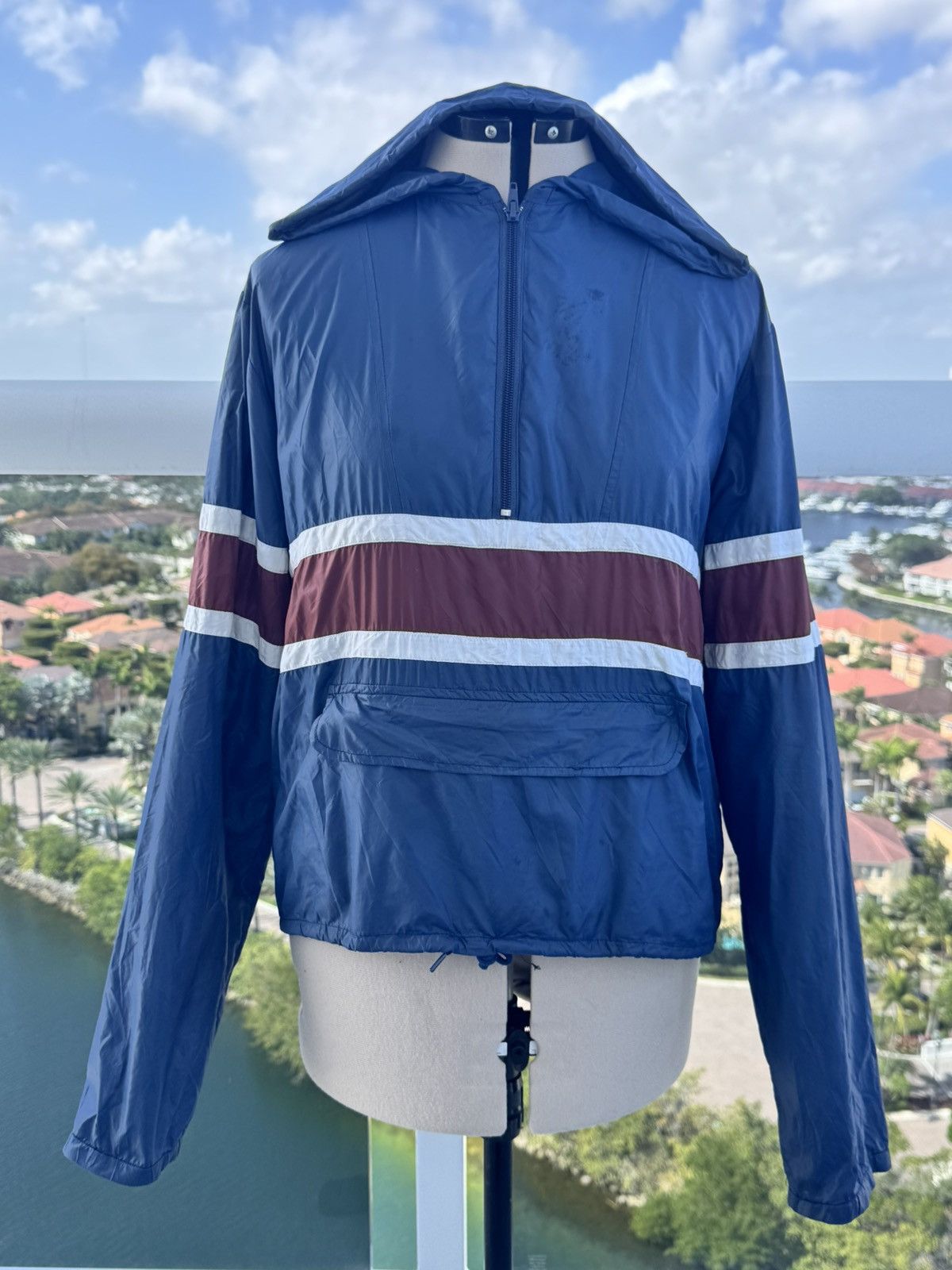 A.P.C. A.P.C Striped Pullover Parachute Rain Jacket Size US S / EU 44-46 / 1 - 1 Thumbnail