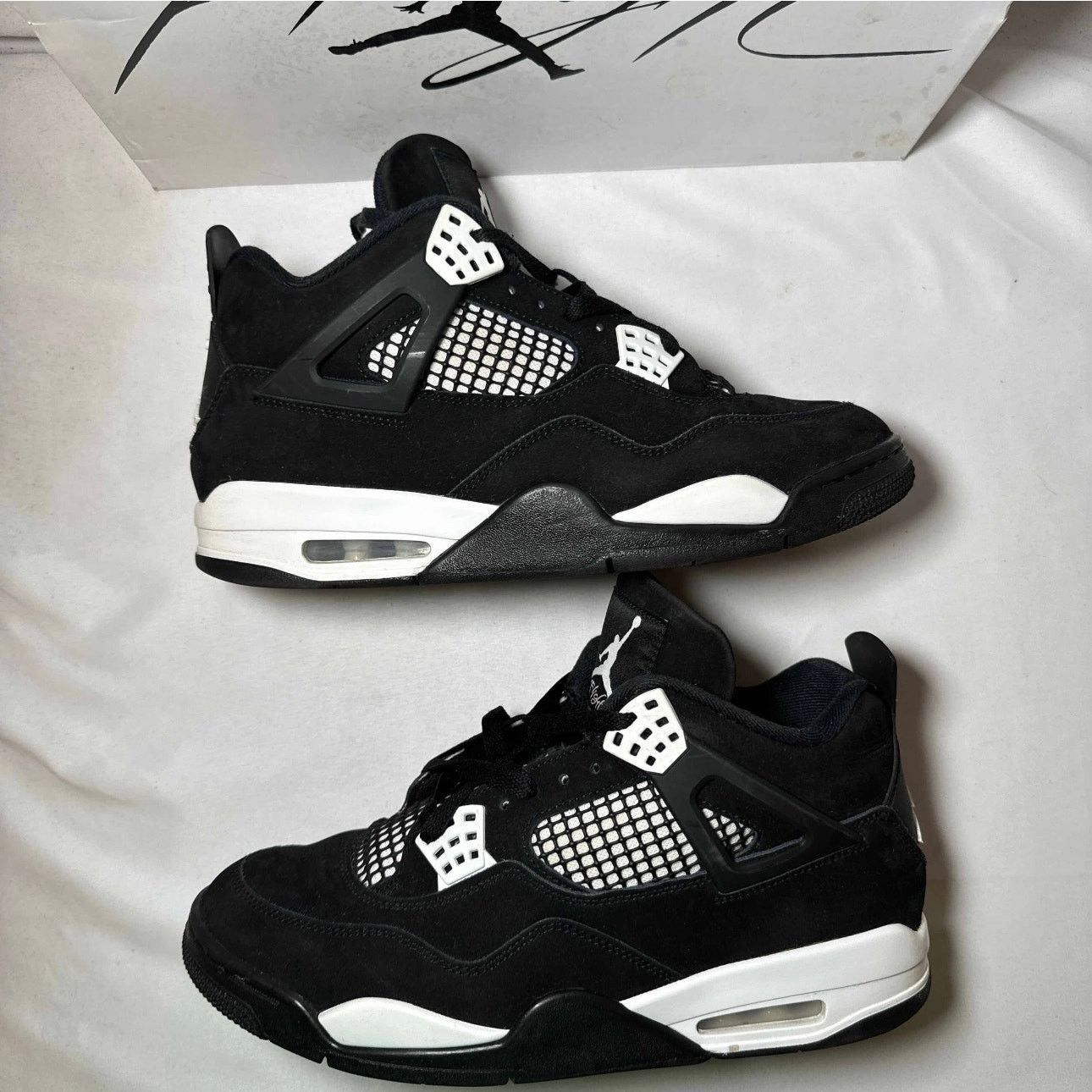Jordan Brand × Nike Size 10 - Nike Air Jordan 4 Retro White Thunder Men's Shoes Size US 10 / EU 43 - 2 Thumbnail