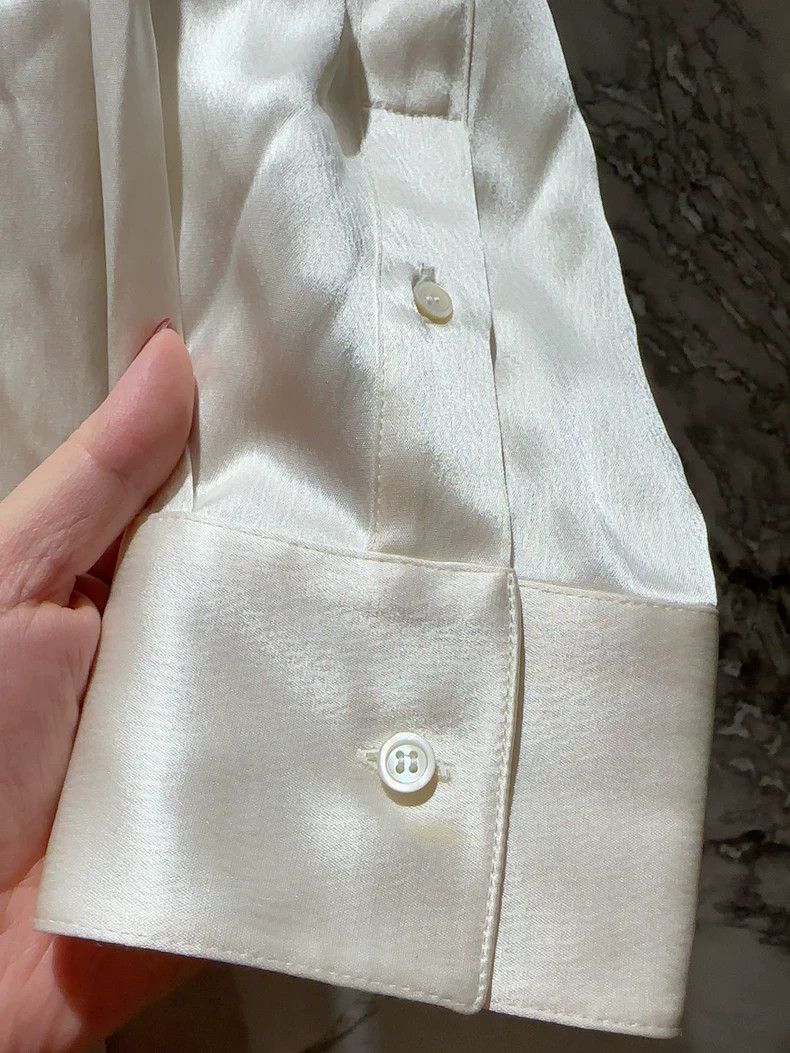 Loewe LOEWE White shirt with beige sleeves Size XS / US 0-2 / IT 36-38 - 5 Thumbnail