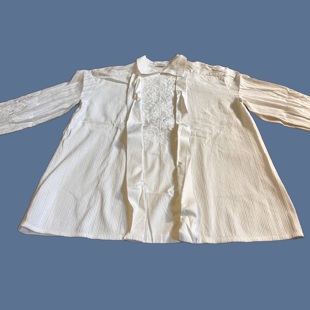 Escada VINTAGE Escada Blouse Women’s 42 White Ornate Ribbed Dressy Knit Button Collared 90s Designer Mens Women Girls Size M / US 6-8 / IT 42-44 - 1 Thumbnail