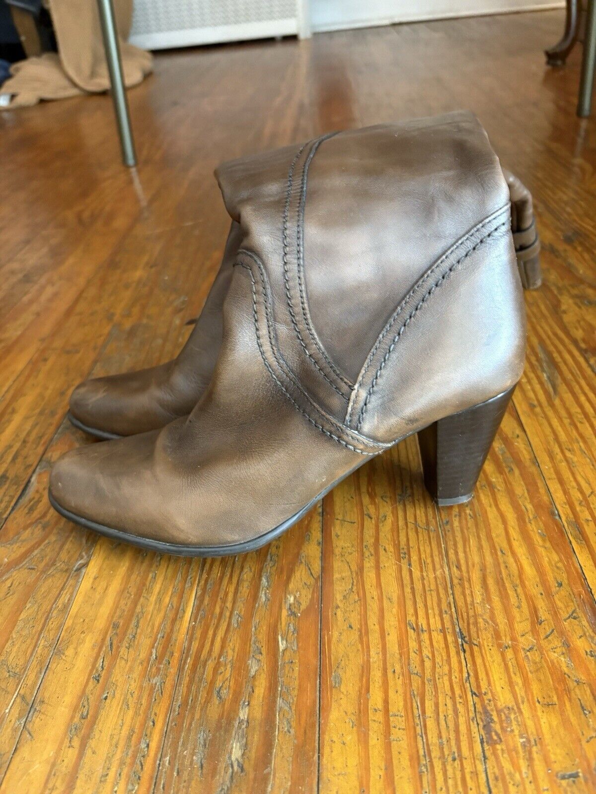 Clarks Clarks 8 1/2 M Leather Knee High Riding Boots 3" Buckles Size US 8.5 / IT 38.5 - 4 Thumbnail