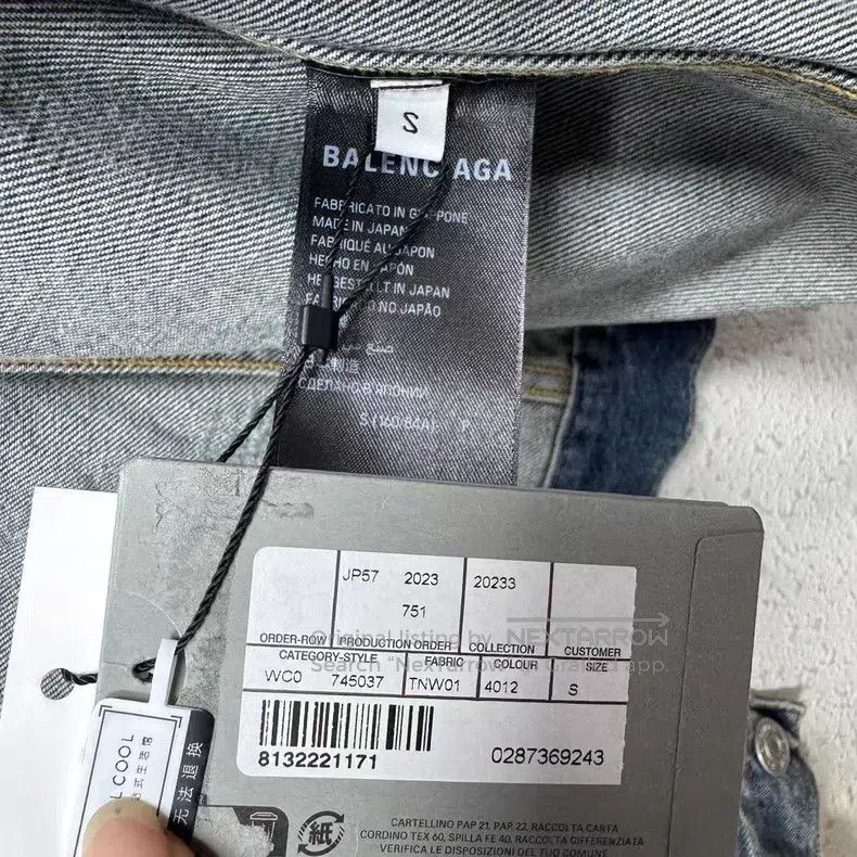 Balenciaga Balenciaga Blue full print pattern logo denim jacket Size US S / EU 44-46 / 1 - 6 Thumbnail
