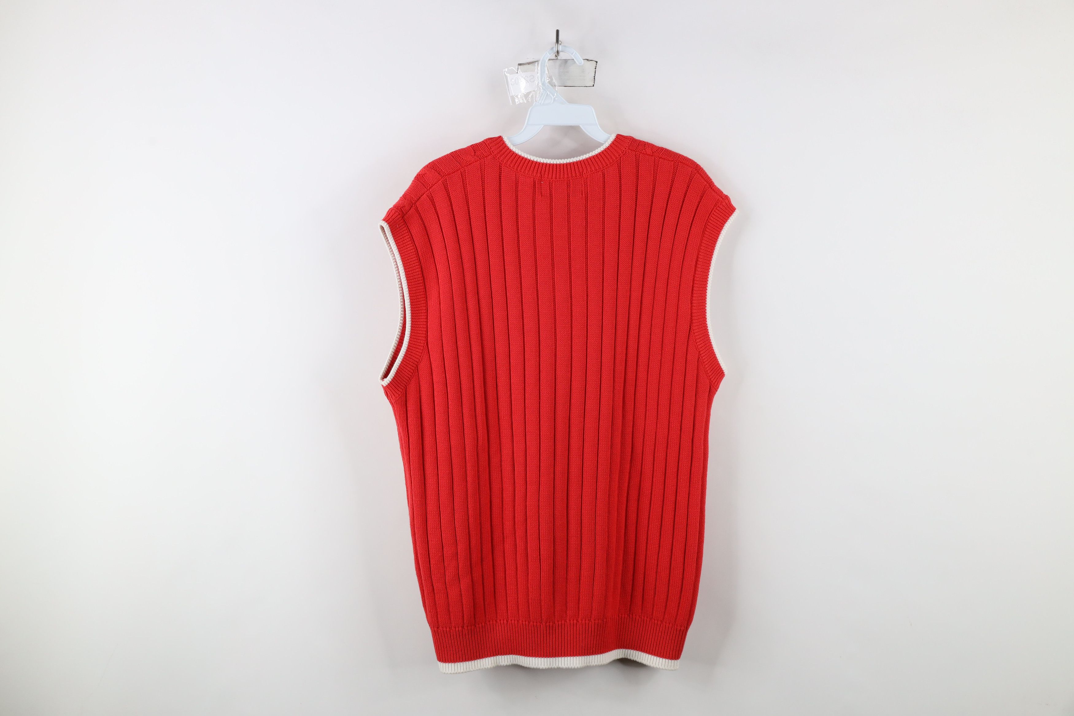 Vintage Vintage 90s Ohio State University Cable Knit Sweater Vest Size US L / EU 52-54 / 3 - 8 Thumbnail