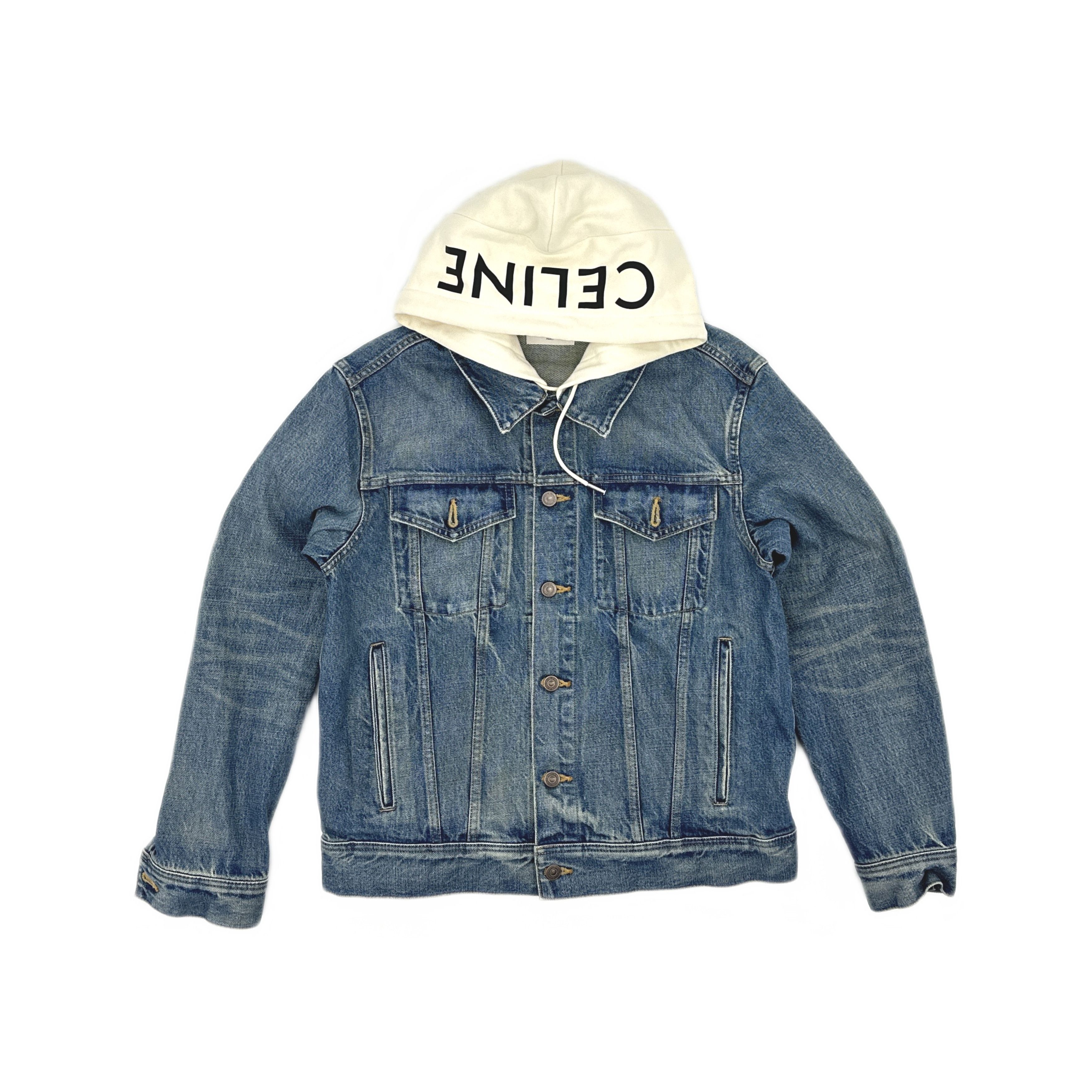 Celine Celine Logo Hood Denim Jacket Size M Size US M / EU 48-50 / 2 - 1 Thumbnail