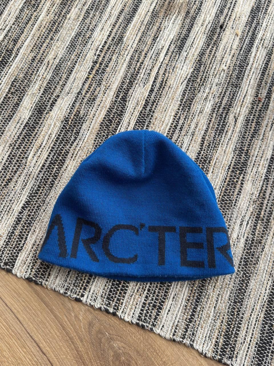 Arc'teryx ARCTERYX BIG LOGO BLUE BEANIE HAT MEN’S Y2K GORPCORE WINTER Size ONE SIZE - 3 Thumbnail