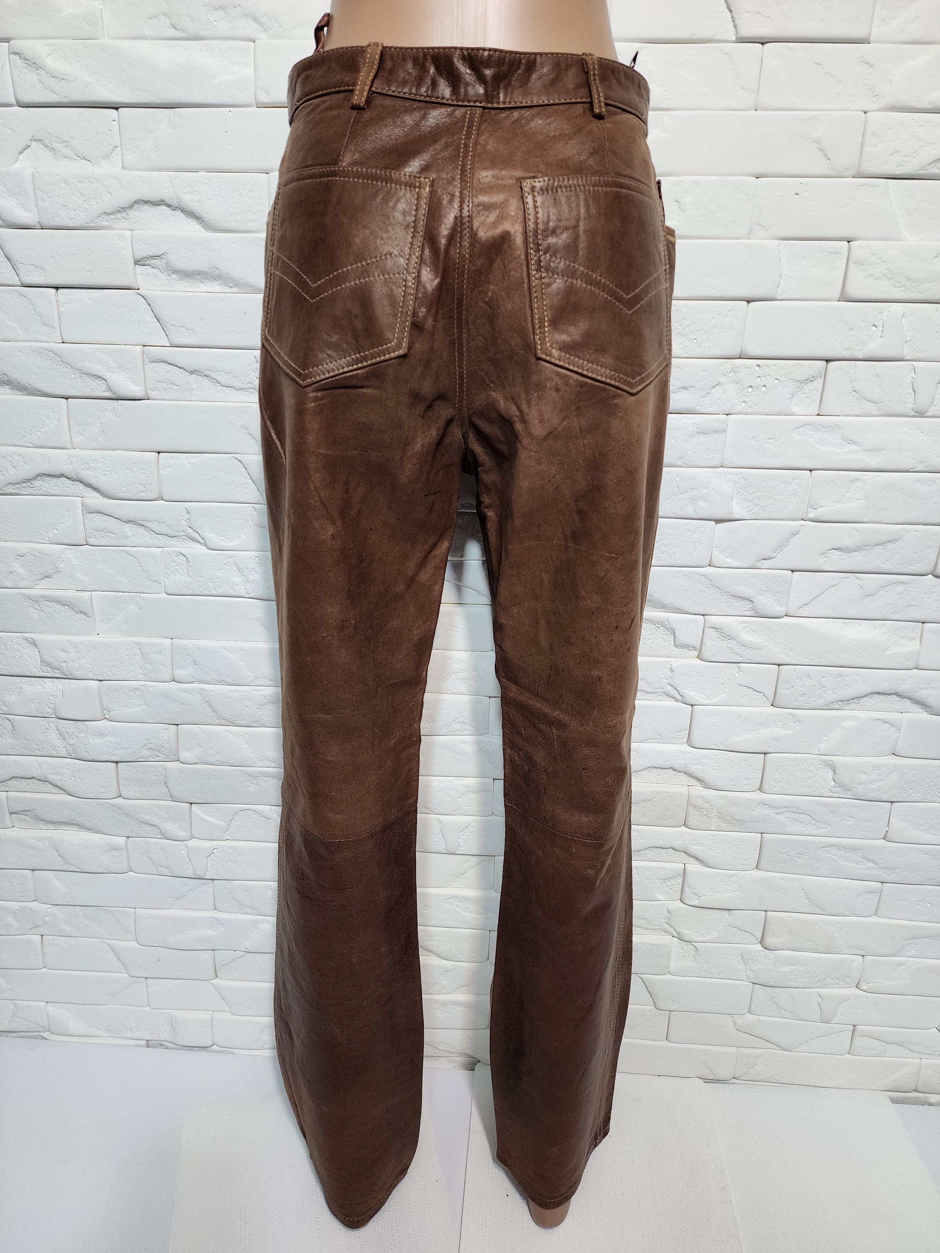 Genuine Leather Women's leather pants. Size 27" / US 4 / IT 40 - 7 Thumbnail