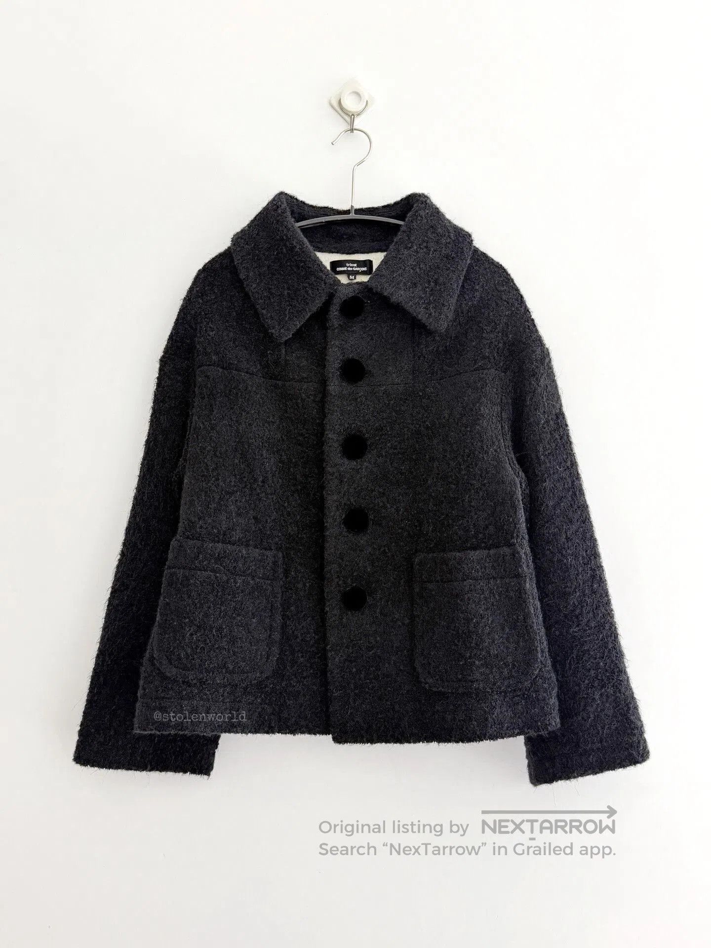 Comme des Garcons Comme des Garçons Black Plush Coat. Size M / US 6-8 / IT 42-44 - 1 Thumbnail