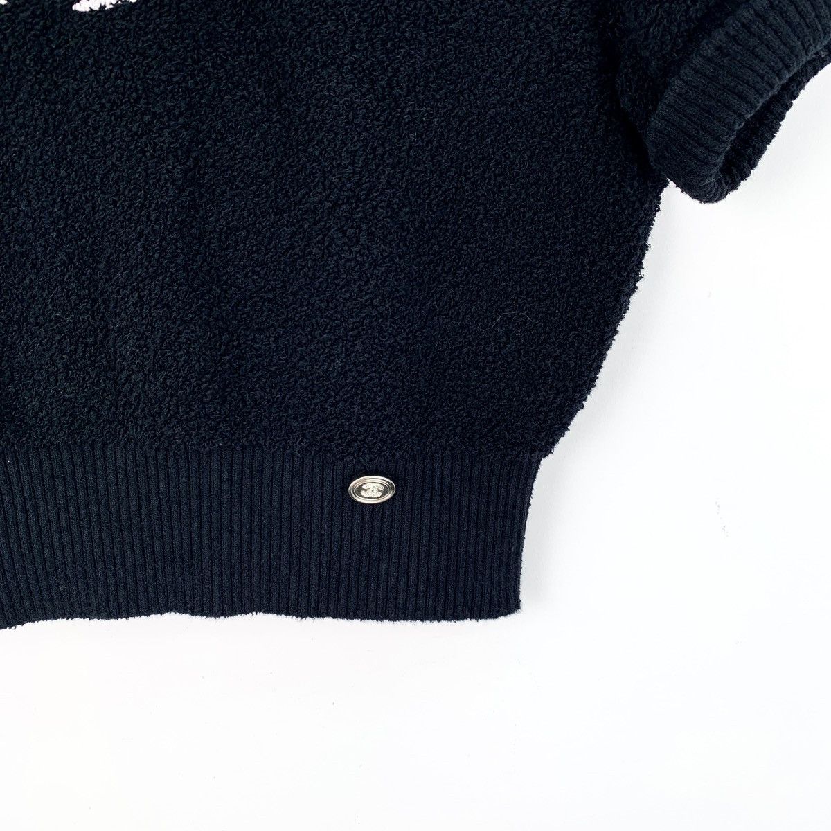 Chanel Chanel Black Logo Embroidered Tweed Crew Neck Knit Size XS / US 0-2 / IT 36-38 - 5 Thumbnail