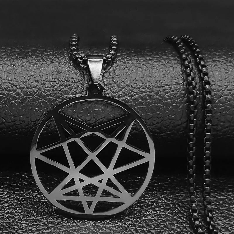 Jewelry Nine Angles Satan Hidden Pendant Necklace Emblem Talisman Size ONE SIZE - 6 Thumbnail