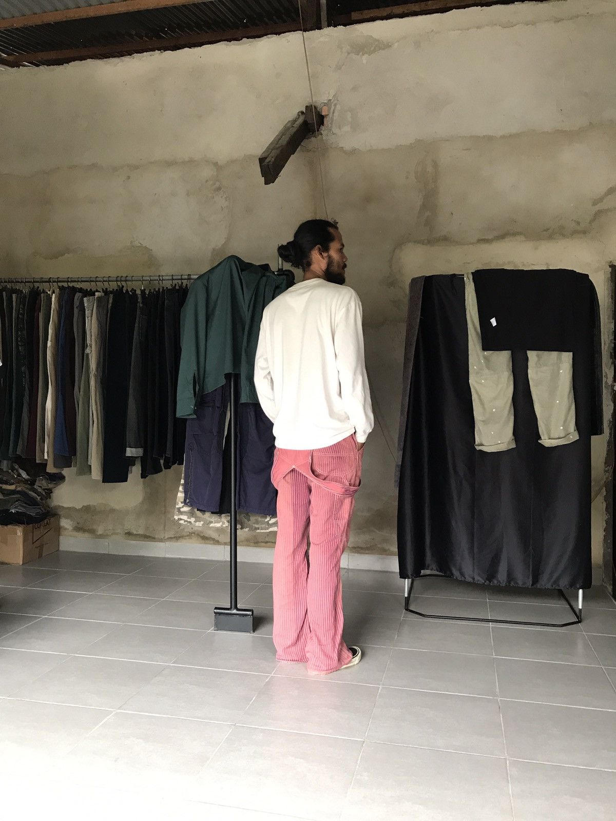 Lee × Vintage Vintage Lee pink hickory overall Size US 29 - 14 Thumbnail