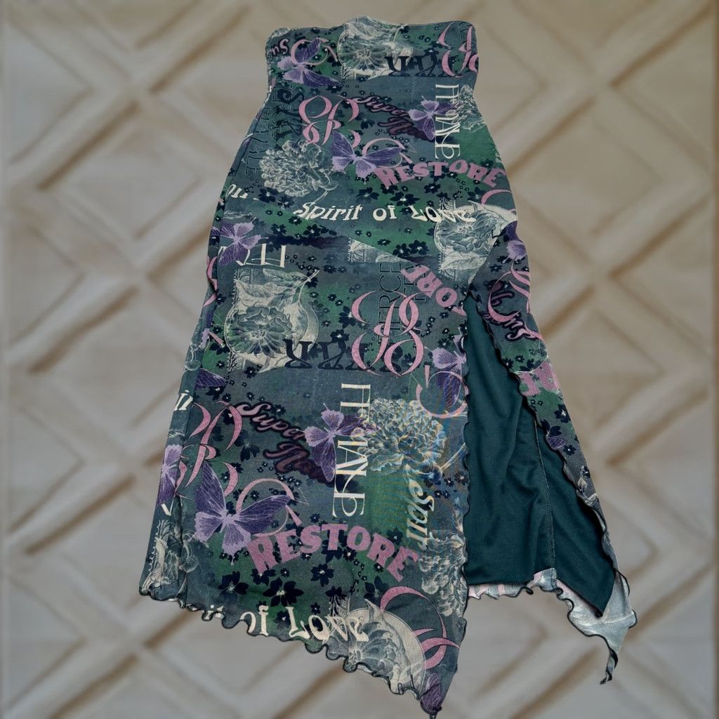 Urban Outfitters VINTAGE? No — wait. The item is not vintage. Urban Outfitters Dress Graphics Print Straps Green Shirt? Size M / US 6-8 / IT 42-44 - 1 Thumbnail