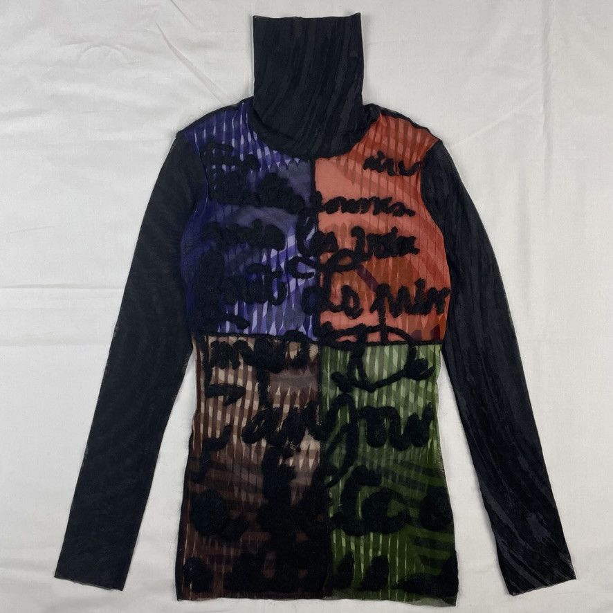 Jean Paul Gaultier AW2001 Jean Paul Gaultier Garbo/Dietrich Mesh Top Vintage Size US M / EU 48-50 / 2 - 1 Thumbnail