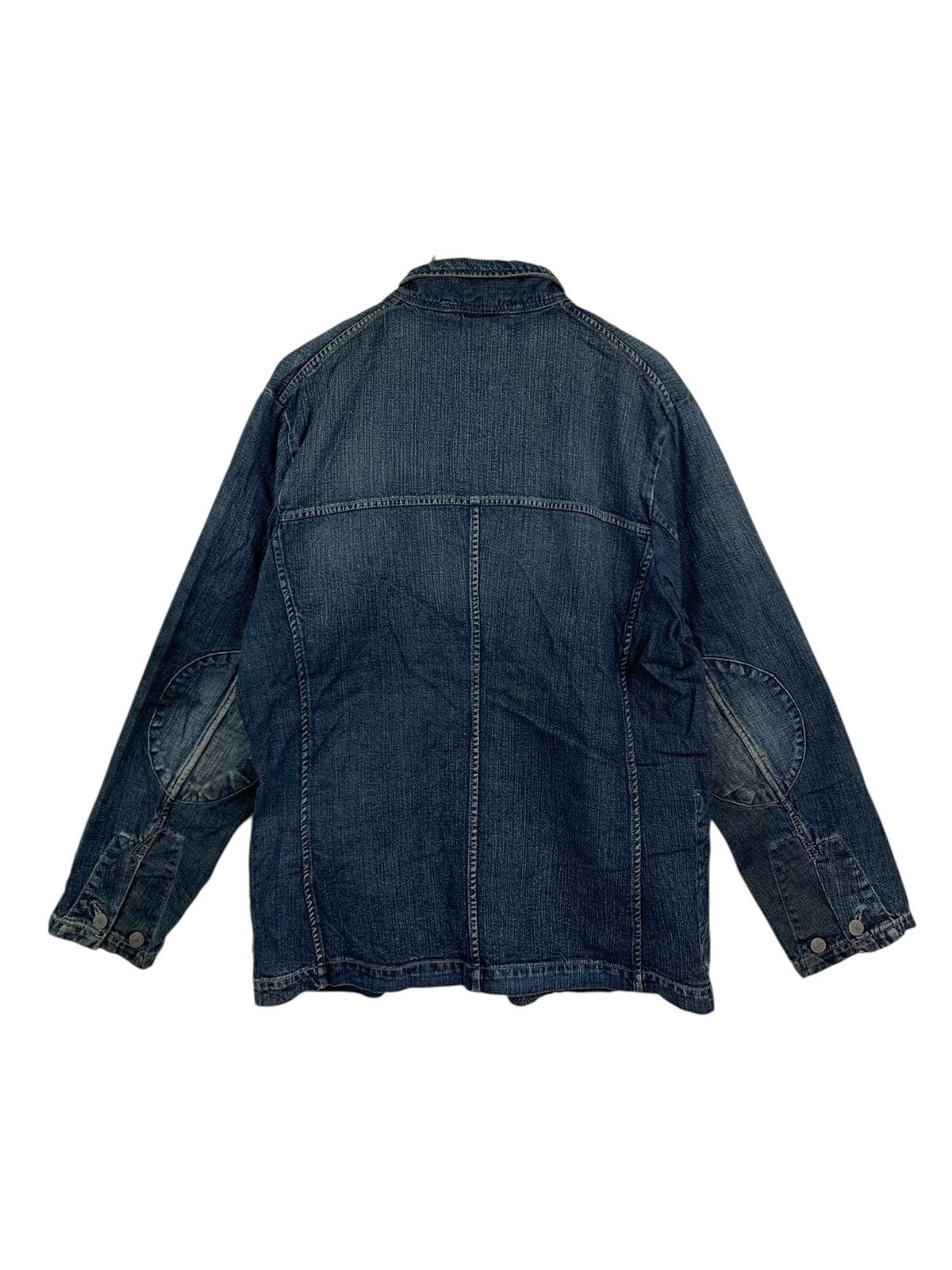 45RPM Japanese Denim Chore Jacket Workwear Patch Pocket Coat