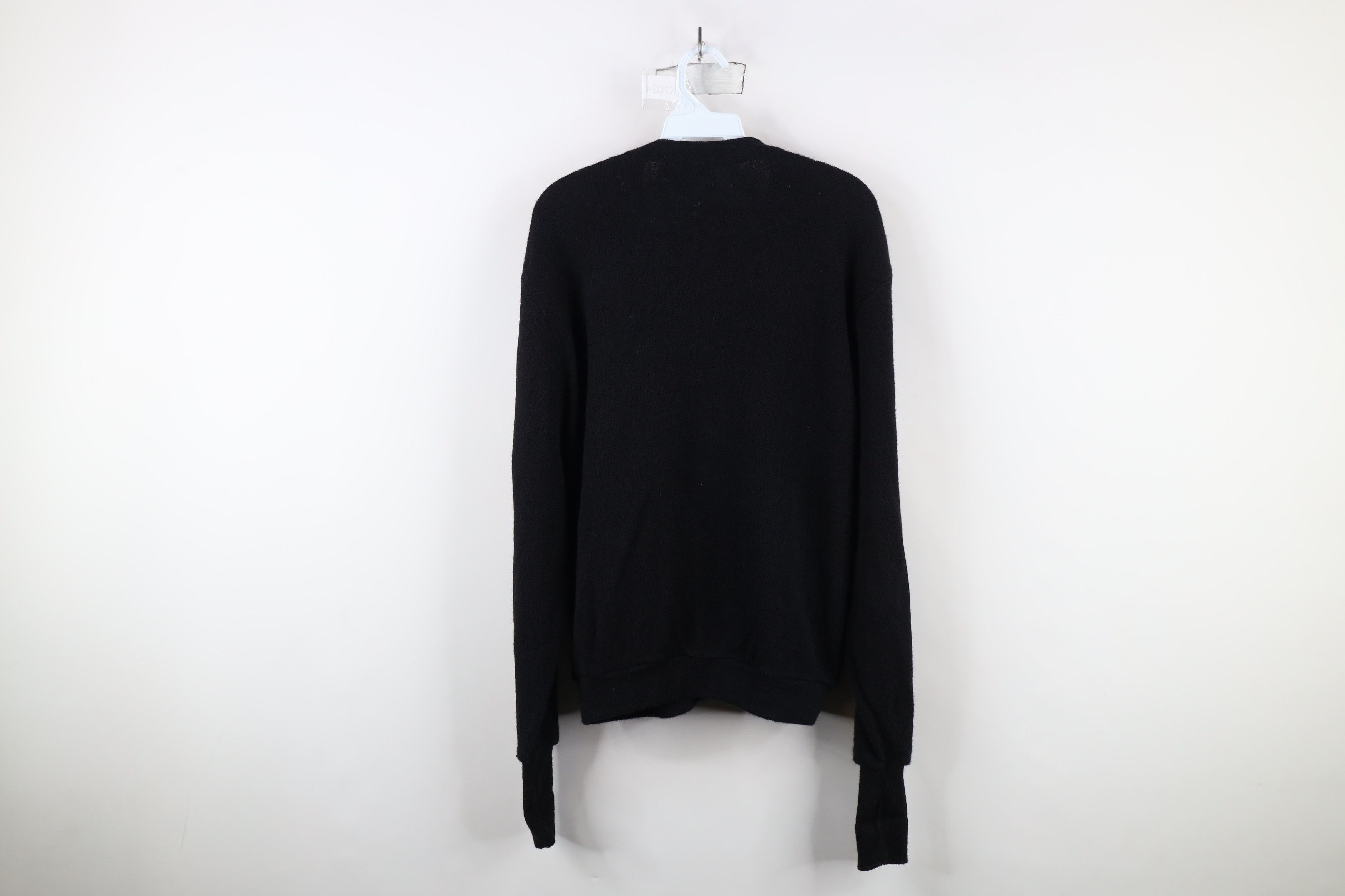 Vintage Vintage 70s Streetwear Flag Knit Cardigan Sweater Black USA Size US M / EU 48-50 / 2 - 9 Thumbnail