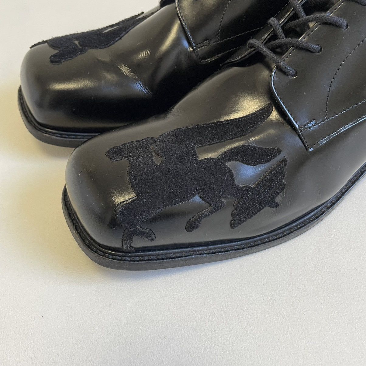Stefan Cooke ‘Pegasus Patch’ Square Toe Leather Derby Shoes Size US 12 / EU 45 - 10 Thumbnail