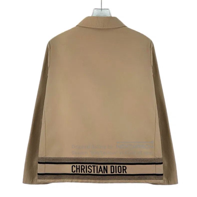 Dior Dior Brown bee embroidery cotton lapel single-breasted lon Size XXS / US 00 / IT 34 - 2 Thumbnail
