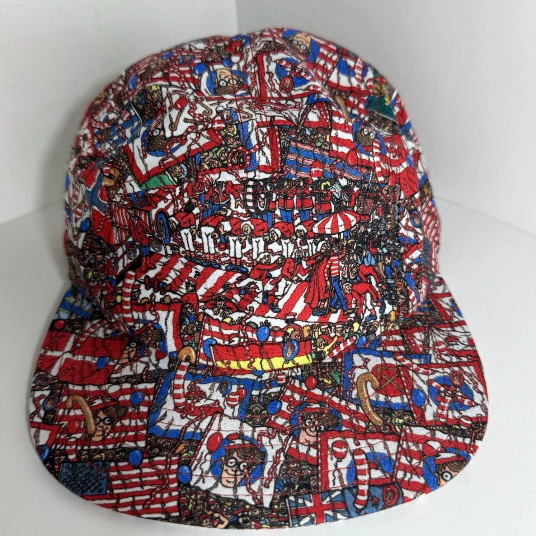 Aldo Where’s Waldo 5 Panel Hat Cap Strap Back Adjustable 2014 Search & Find AOP Navy Multicolor Waldo Men Adjustable Cap Cap Hat Size ONE SIZE - 2 Thumbnail