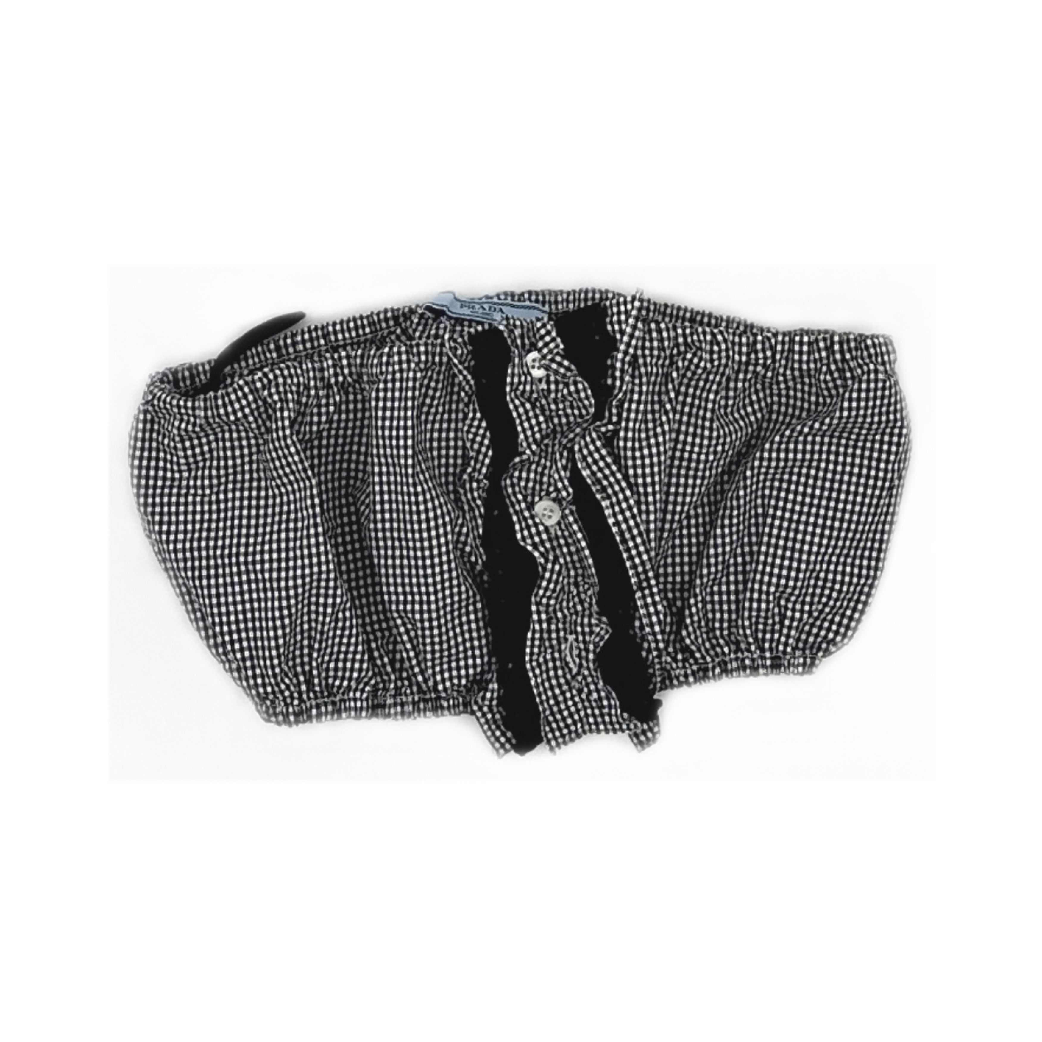 Prada Prada Gingham Cotton Crop Top Size 38 Size XS / US 0-2 / IT 36-38 - 1 Thumbnail